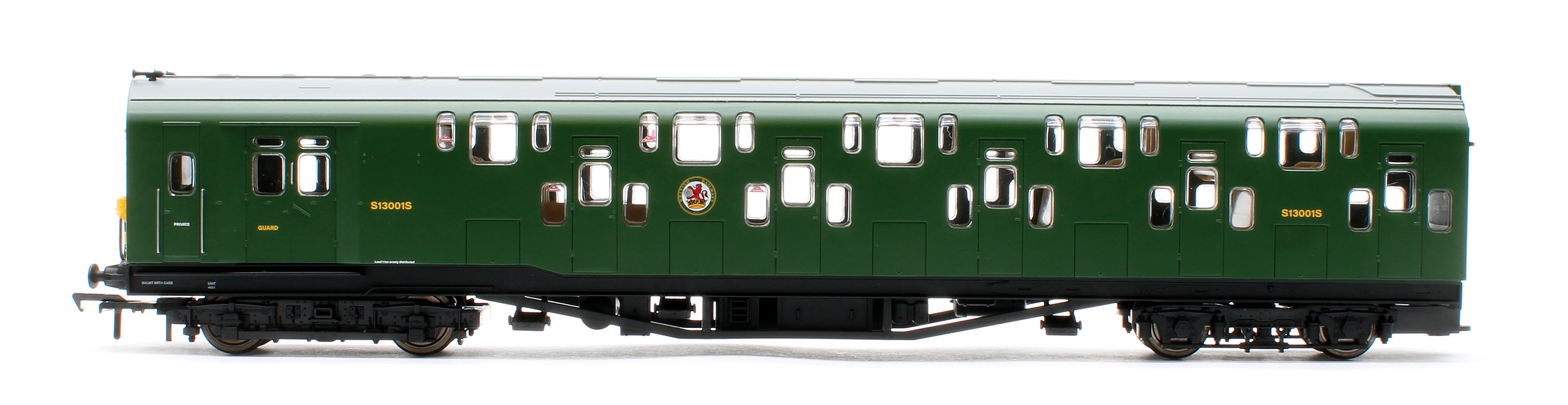 Bulleid Class 4DD Double Decker 4 Car EMU 4001/4901 BR Green with Full Yellow Ends - DCC Fitted - Image 5