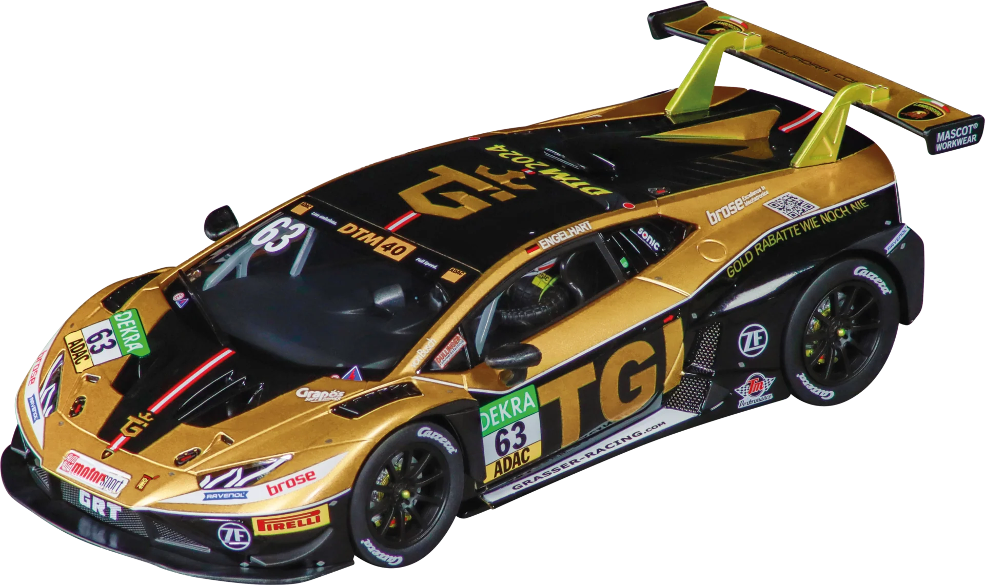 20023986 Carrera Digital 124 Lamborghini Huracán GT3 Evo2 "GRT Grasser Racing, No.63" DTM 2024 - Image 2