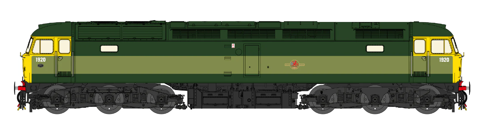 Highly Detailed Premium Weathered Class 47 BR Two Tone Green No.1920 Diesel Locomotive