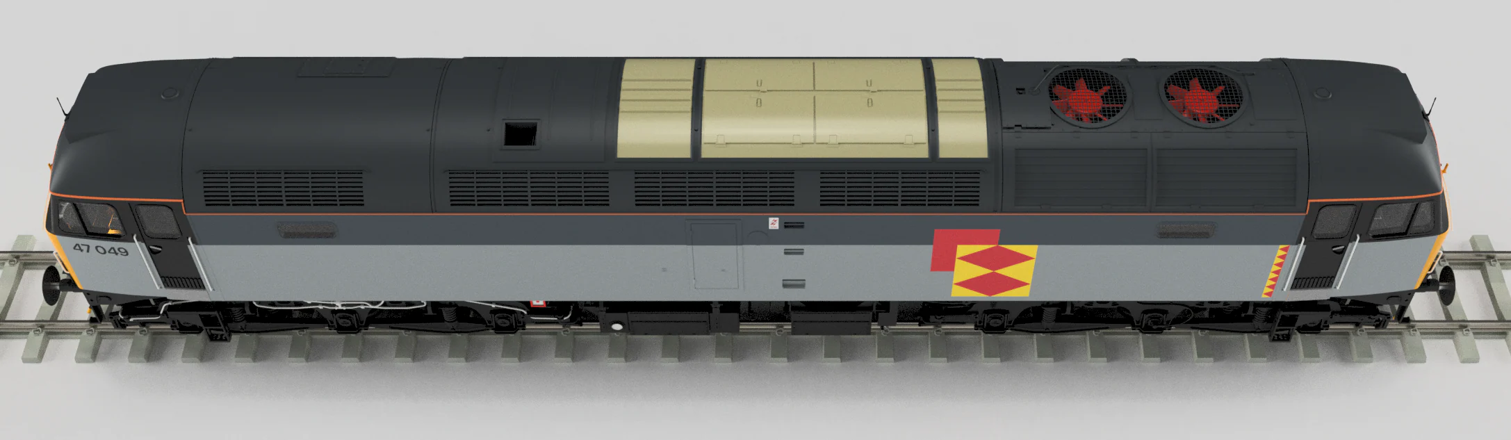 Highly Detailed Premium Weathered Class 47 Railfreight Distribution No.47049 Diesel Locomotive - Image 3
