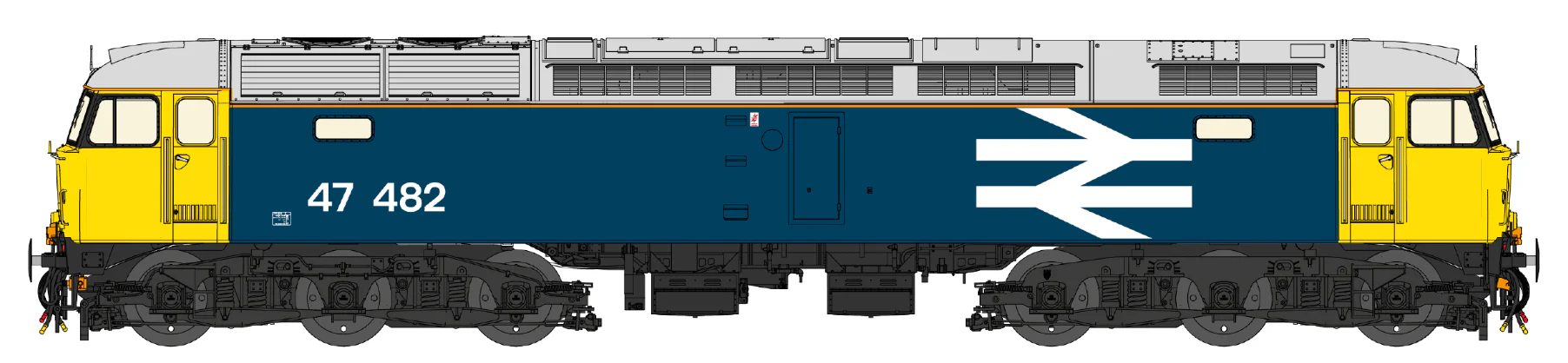 Class 47 BR Blue Large Logo No.47482 Diesel Locomotive