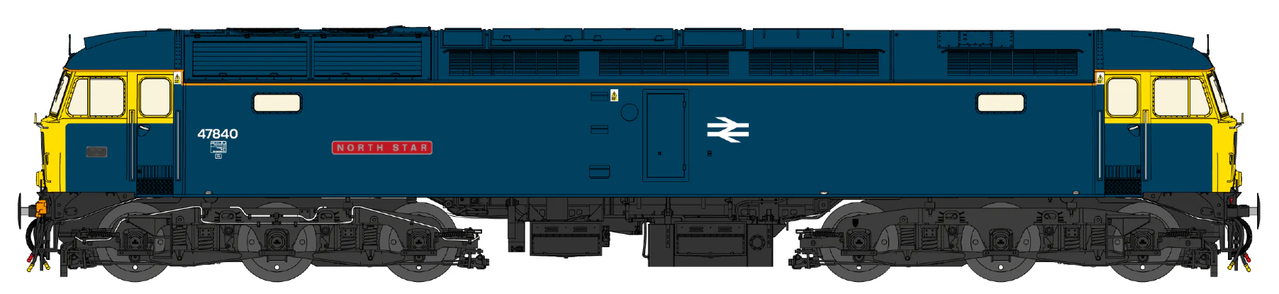 Class 47 BR Blue/Large Logo Cross Country Farewell No.47840/847 Diesel Locomotive Twin Pack - DCC Sound - Image 2