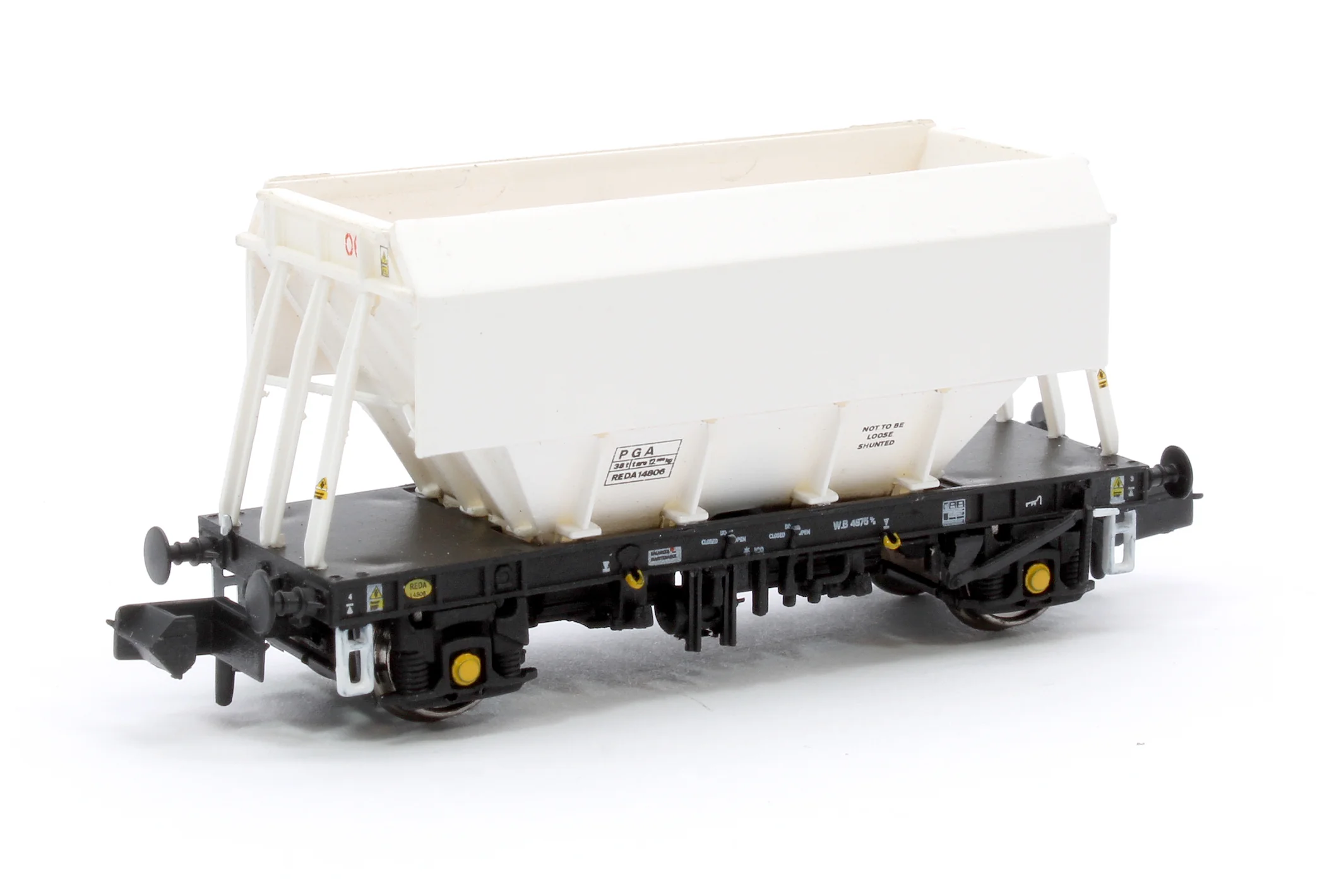 CM PG012 N (PW) TP (A) Set of 3 PGA 51T Hopper Wagons (Plain White) - Image 5