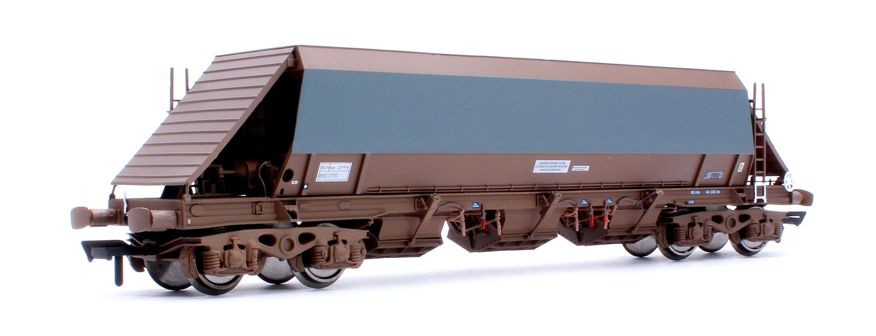 CM_JG010B_(MU)_S_1 Modern Unbranded (Grey) Bardon PHA/JGA Hopper Wagon - Weathered (Single)