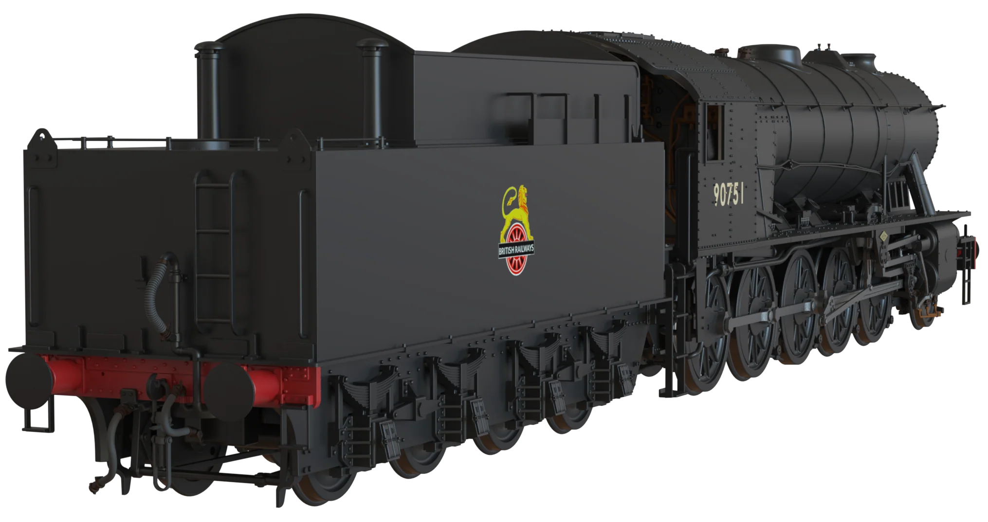 C1003 WD Austerity 2-10-0 BR Black Early Crest No.90751 Steam Locomotive - Image 5