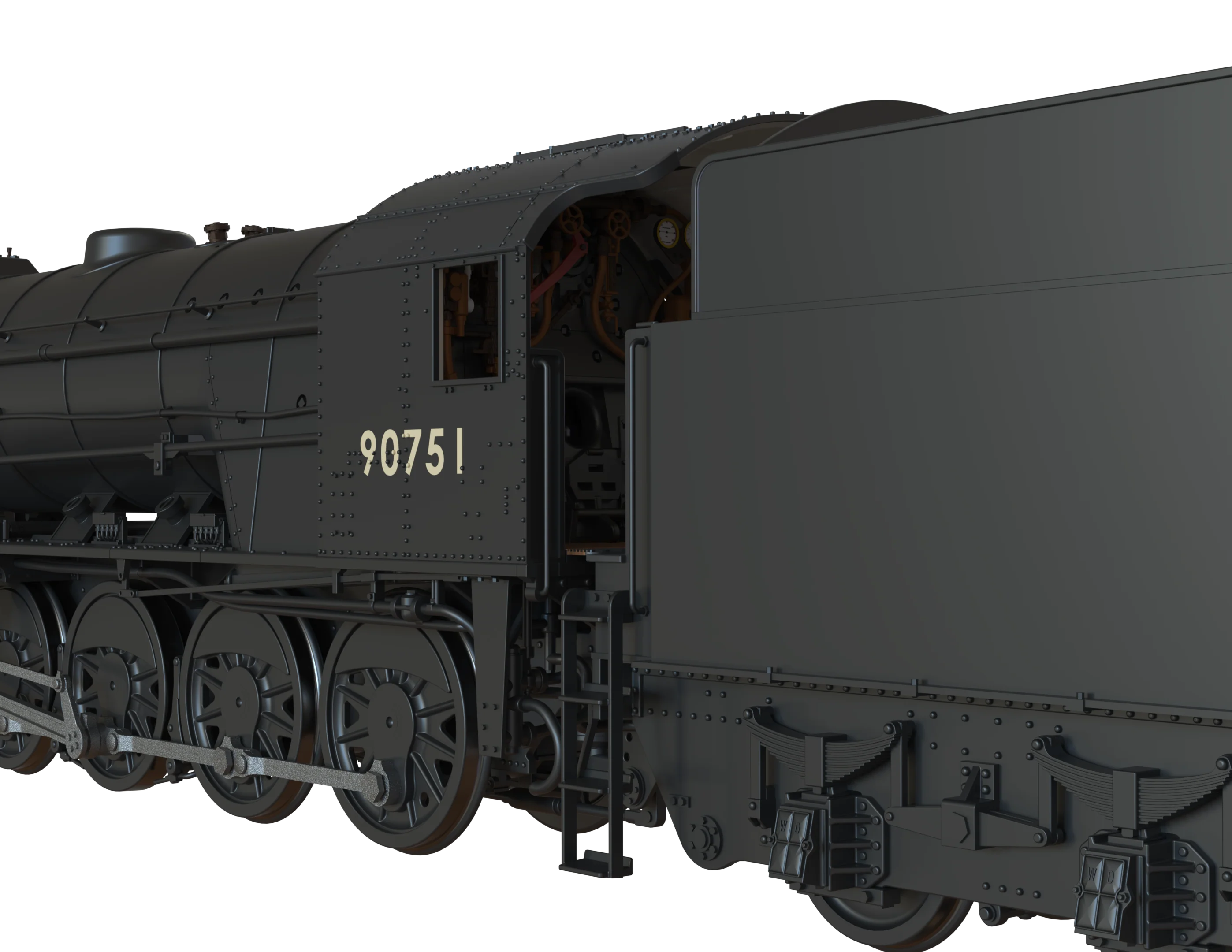 C1003 WD Austerity 2-10-0 BR Black Early Crest No.90751 Steam Locomotive - Image 8