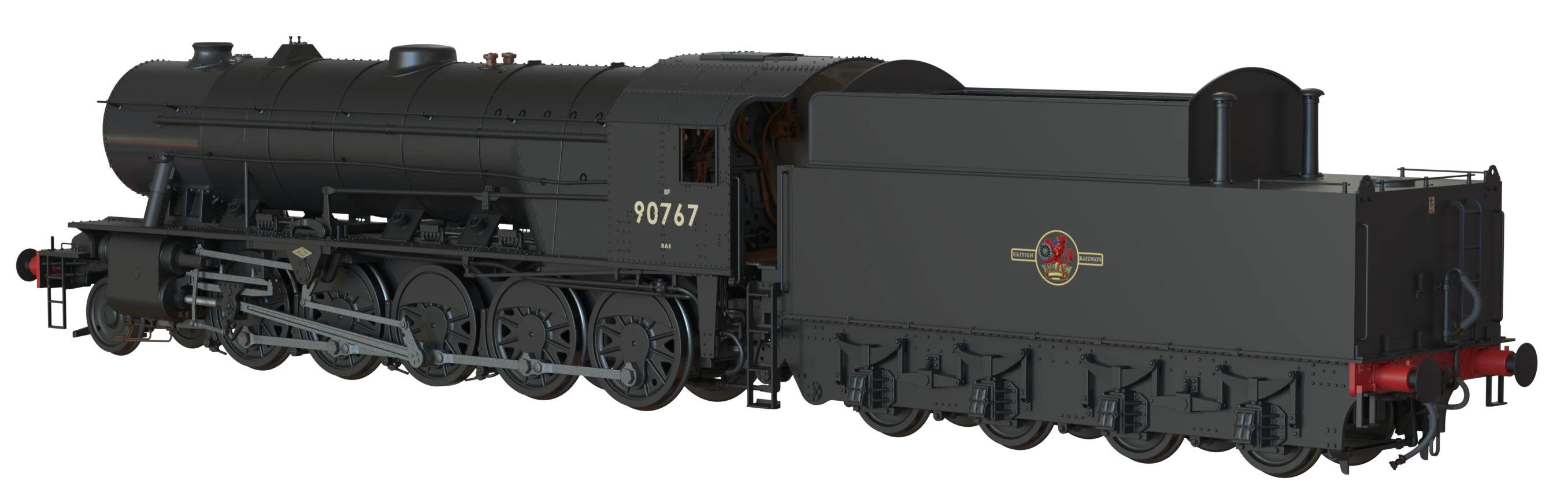 C1006C WD Austerity 2-10-0 BR Black Late Crest No.90767 Steam Locomotive - Image 6
