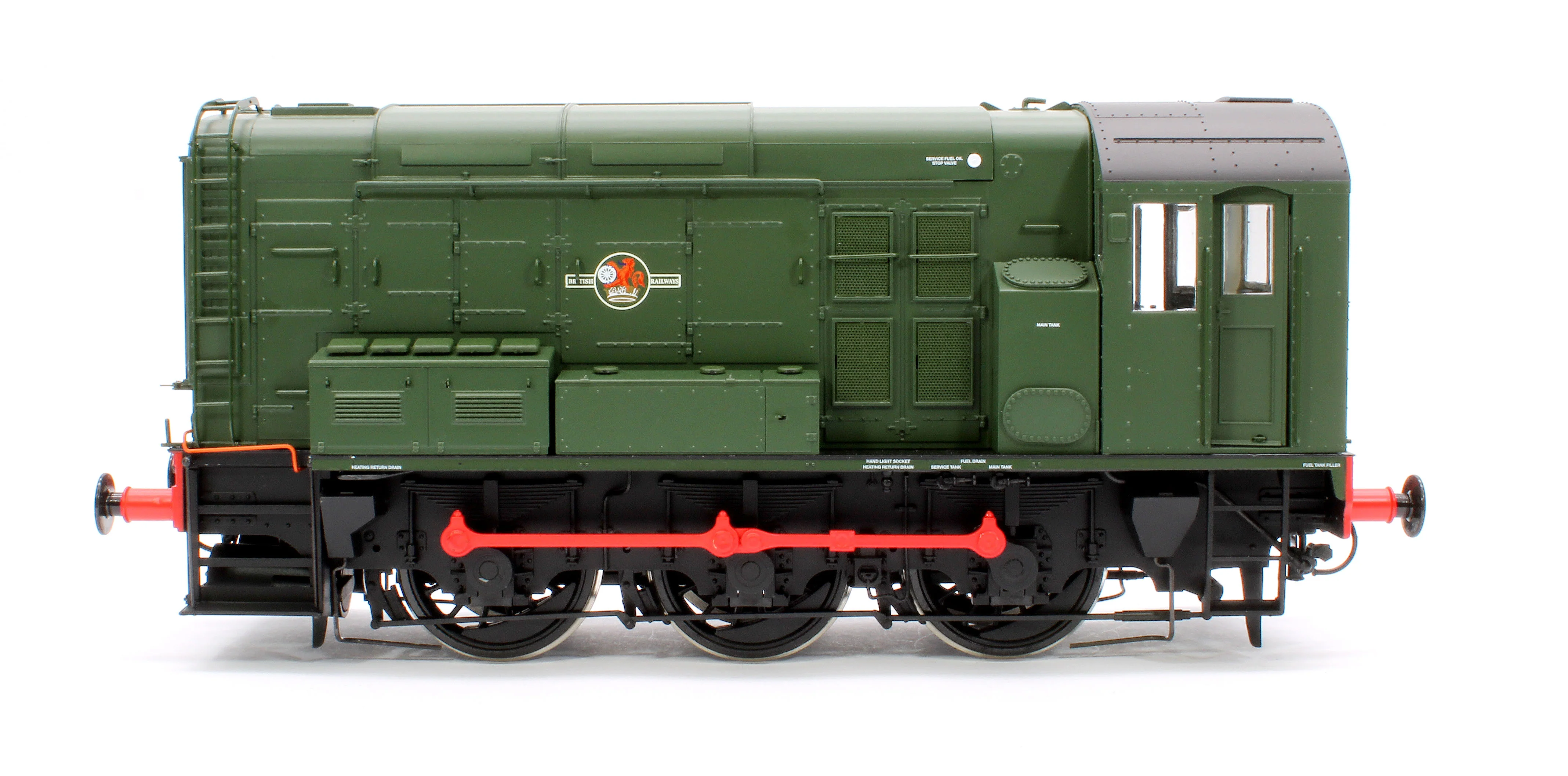 Class 08 BR Green Late Crest No Warning Panels Unnumbered Diesel Shunter Locomotive - Image 5