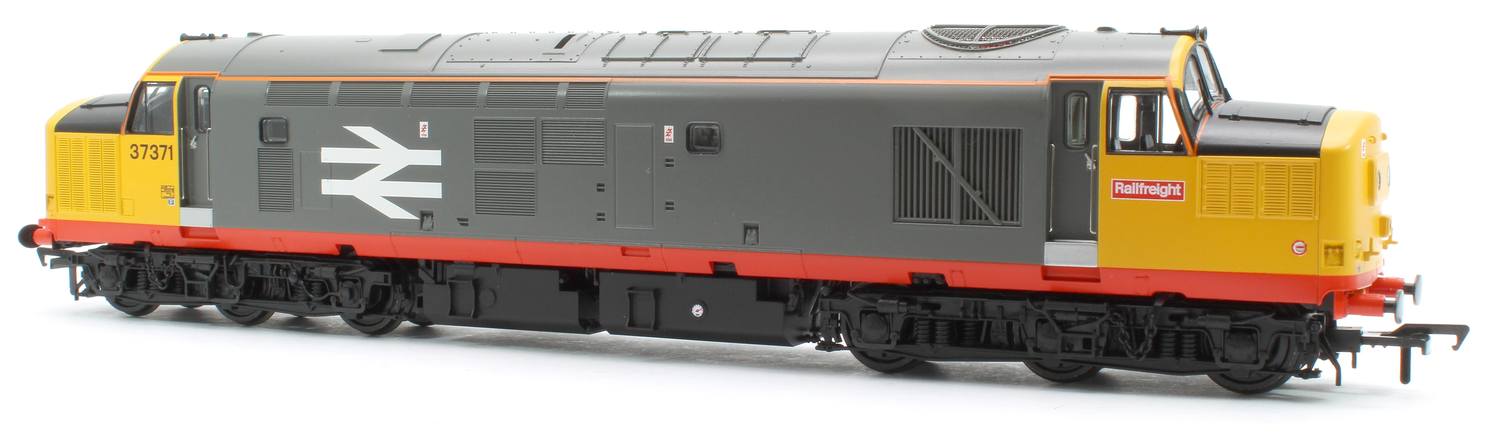 Class 37/0 Centre Headcode 37371 BR Railfeight (Red Stripe) Diesel Locomotive - Image 10
