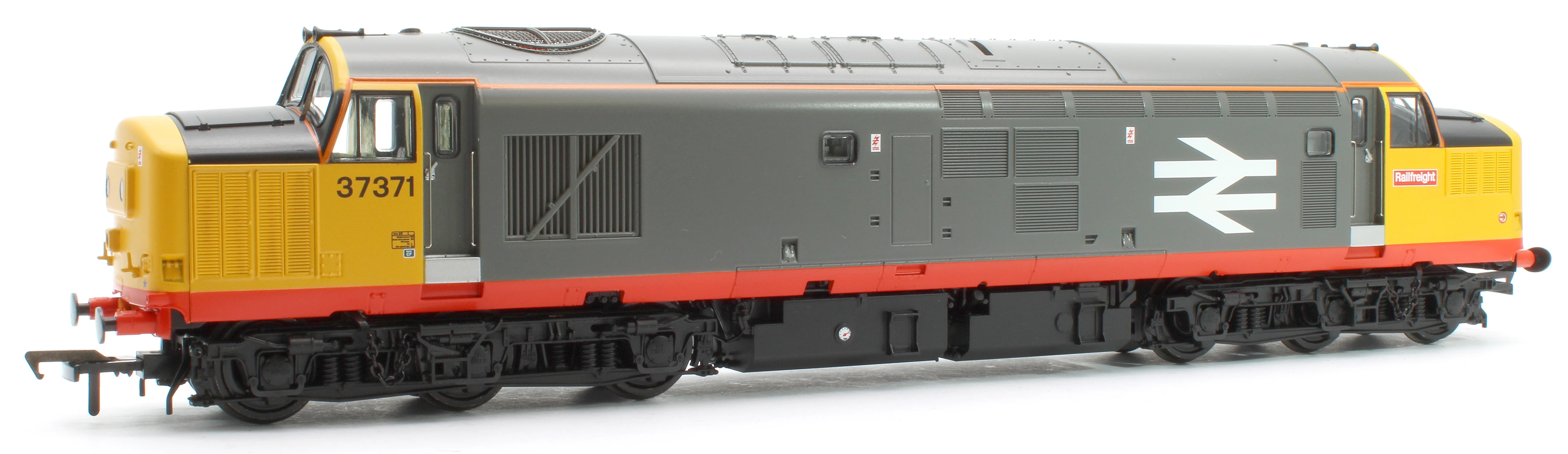 Class 37/0 Centre Headcode 37371 BR Railfeight (Red Stripe) Diesel Locomotive - Image 3