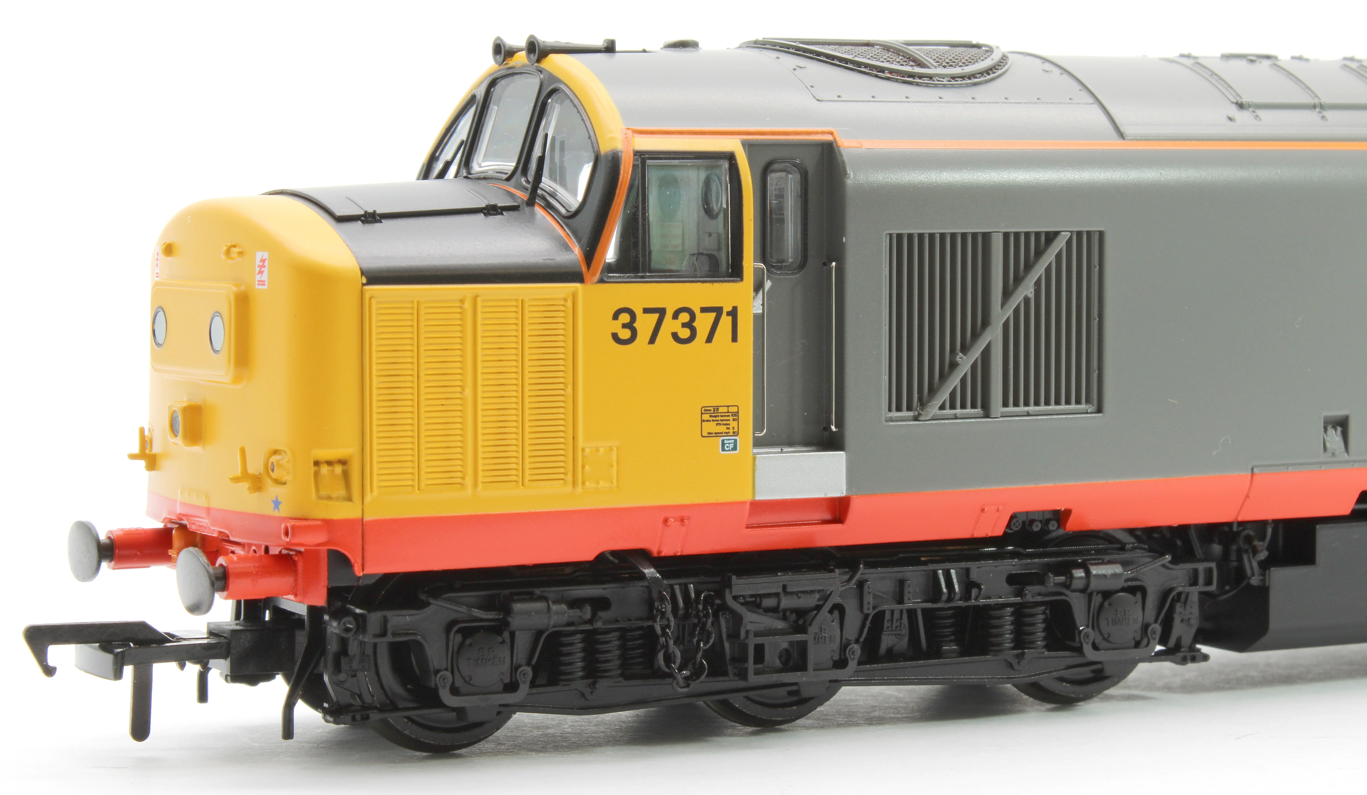 Class 37/0 Centre Headcode 37371 BR Railfeight (Red Stripe) Diesel Locomotive - DCC Sound - Image 6