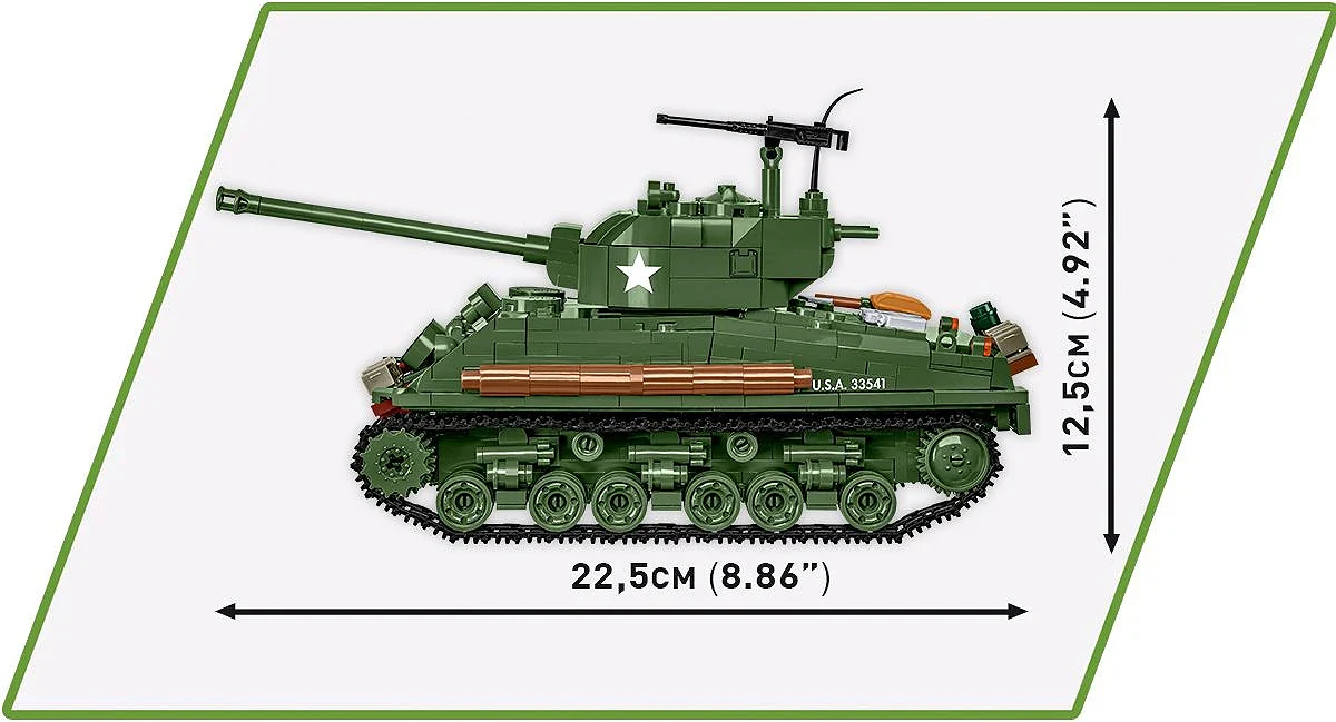 Sherman M4A2E8(76) WWII (880 pcs) Model Kit - Image 13