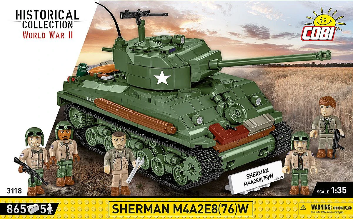 Sherman M4A2E8(76) WWII (880 pcs) Model Kit - Image 4