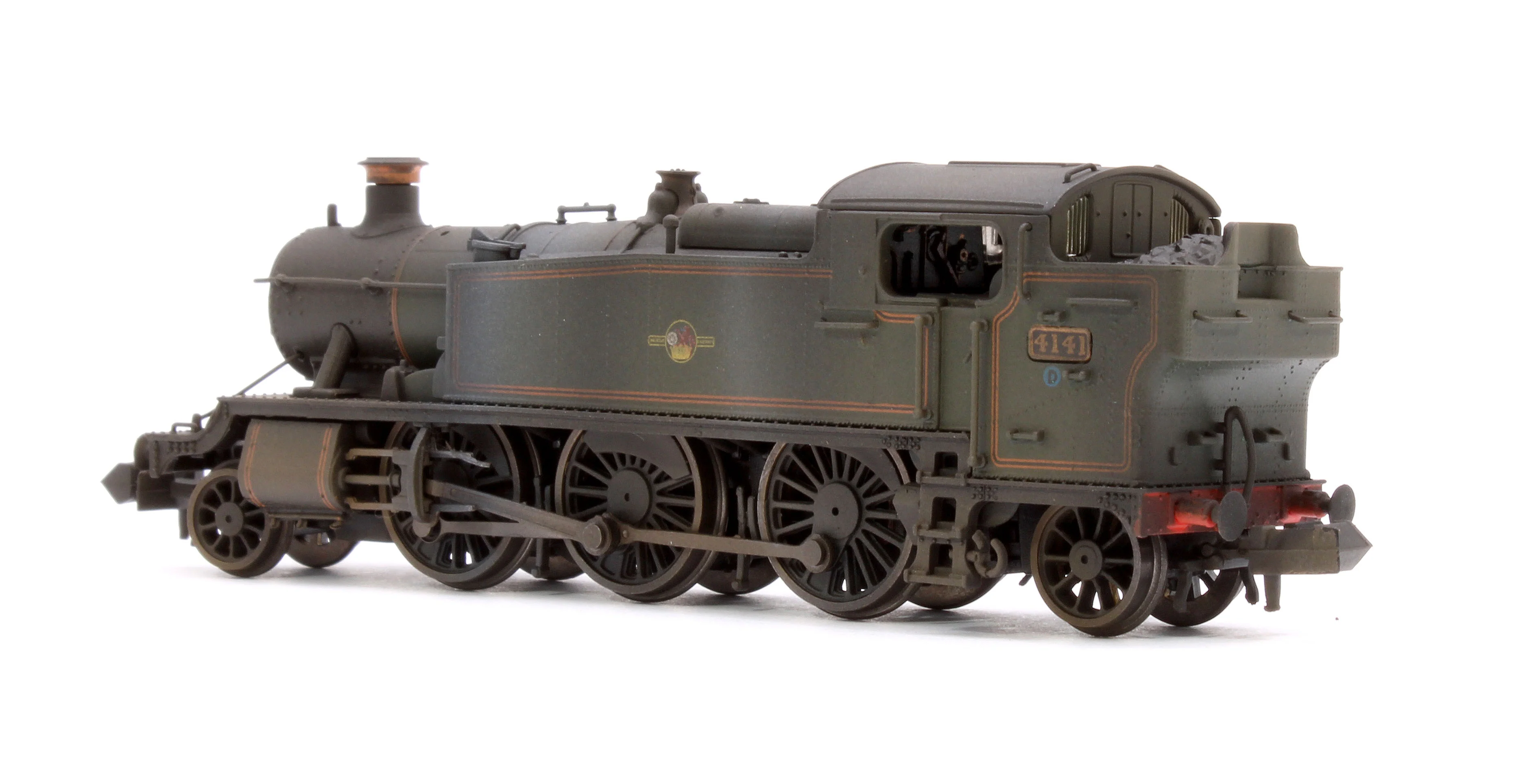 Custom Weathered Class 5101 Large Prairie British Railways BR Lined Green (Late Crest) 2-6-2 Tank Locomotive No.4141 - Image 2