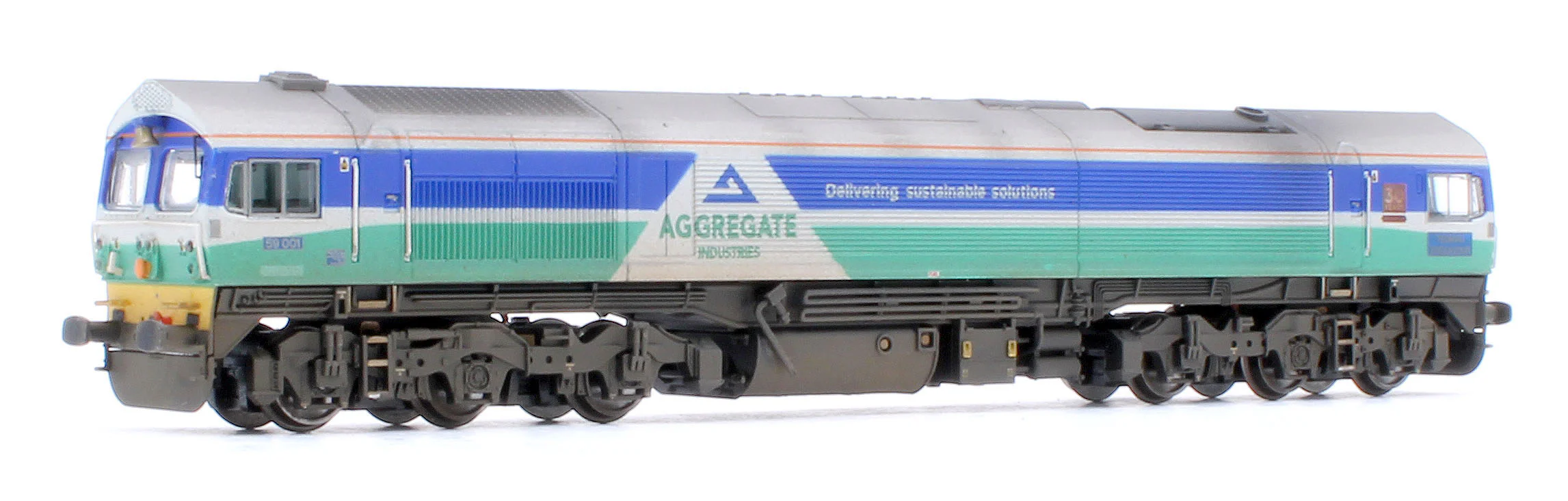 Custom Weathered Class 59 59001 Aggregate Industries Yeoman Endeavour Diesel Locomotive - Image 4