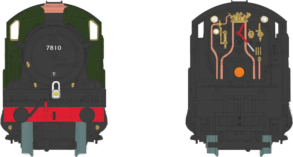 2S-001-009S 4-6-0 Draycott Manor 7810 Lined BR Green Small Early Crest Steam Locomotive - DCC Sound - Image 3