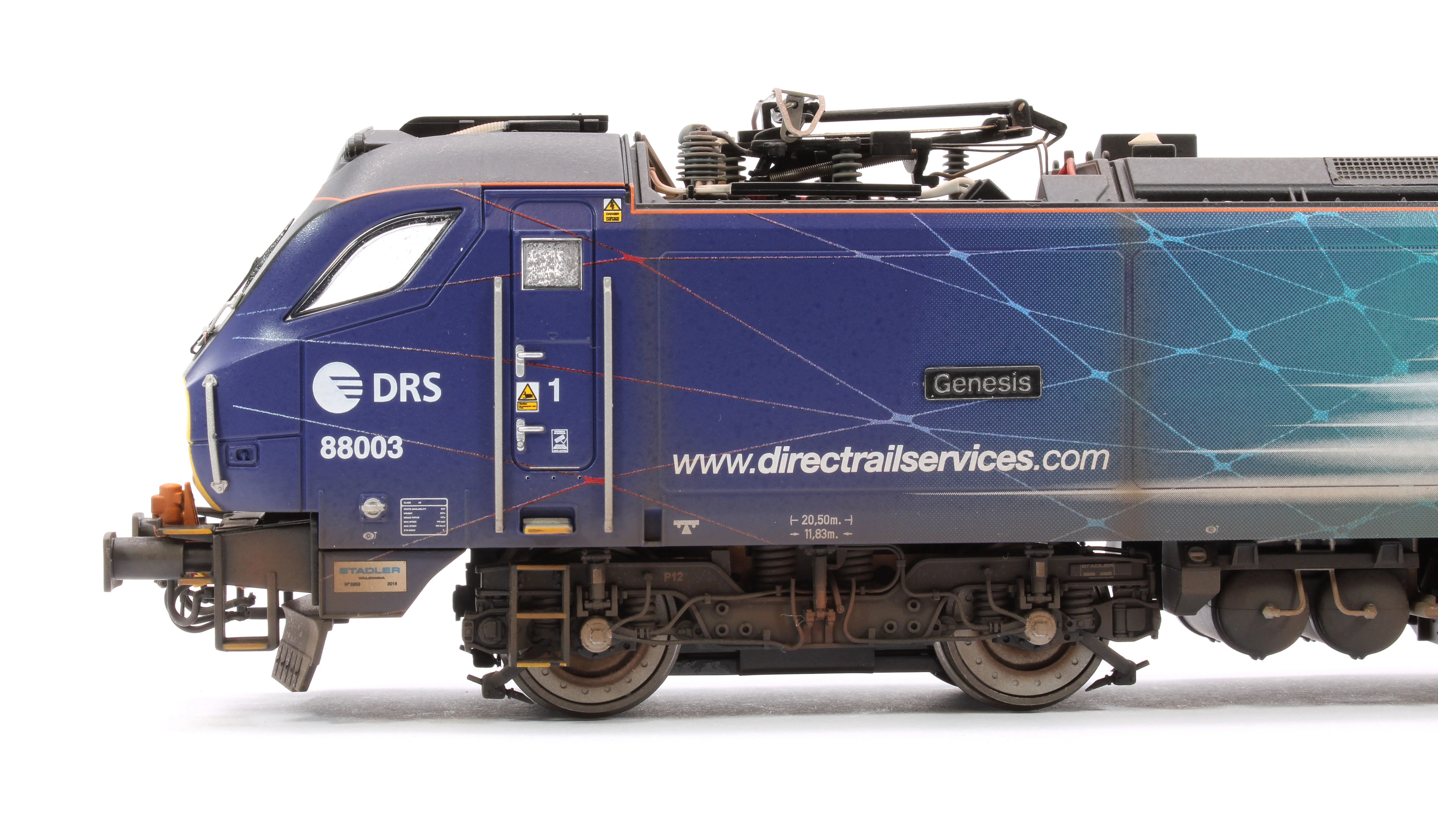 Highly Detailed Premium Weathered Class 88 'Genesis' 88003 DRS Electro-Diesel Locomotive - Image 7