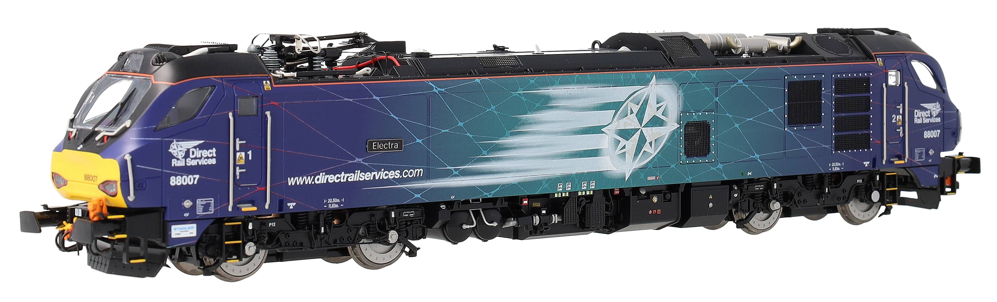 Class 88 'Electra' 88007 DRS Electro-Diesel Locomotive (DCC Fitted & Working Pantograph)