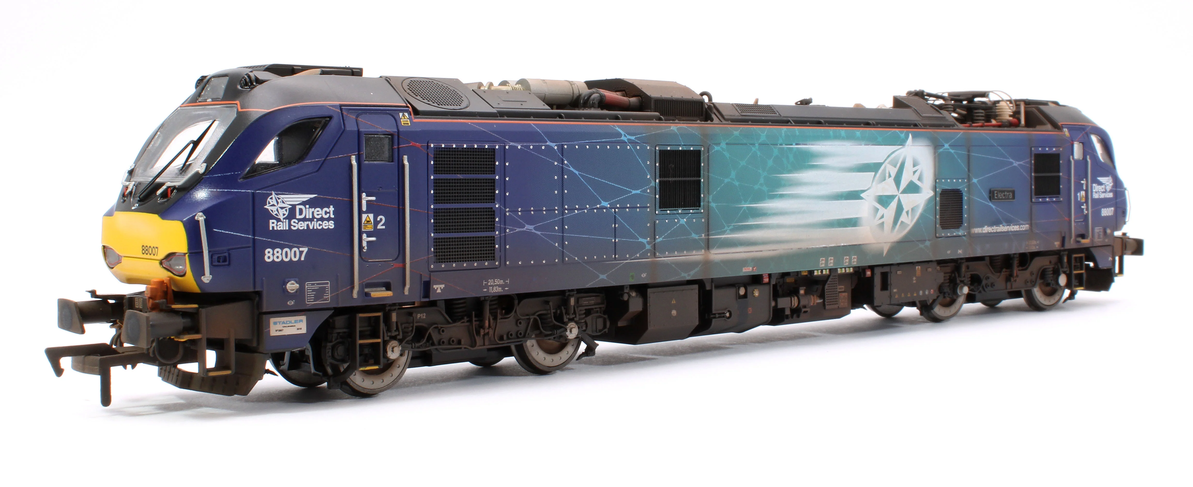 Highly Detailed Premium Weathered Class 88 'Electra' 88007 DRS Electro-Diesel Locomotive - Image 3