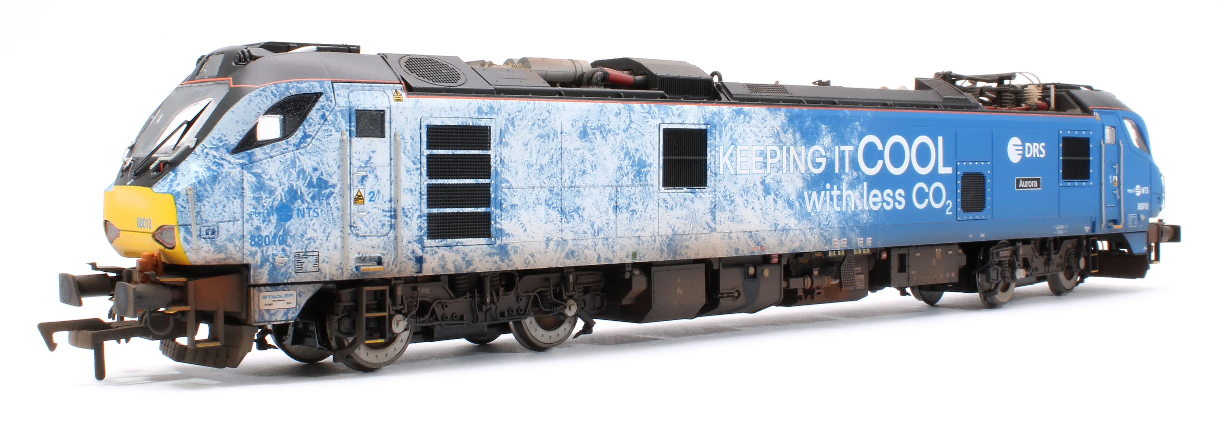 Highly Detailed Premium Weathered Class 88 'Aurora' 88010 DRS Refrigerated Rail Electro-Diesel Locomotive - Image 3