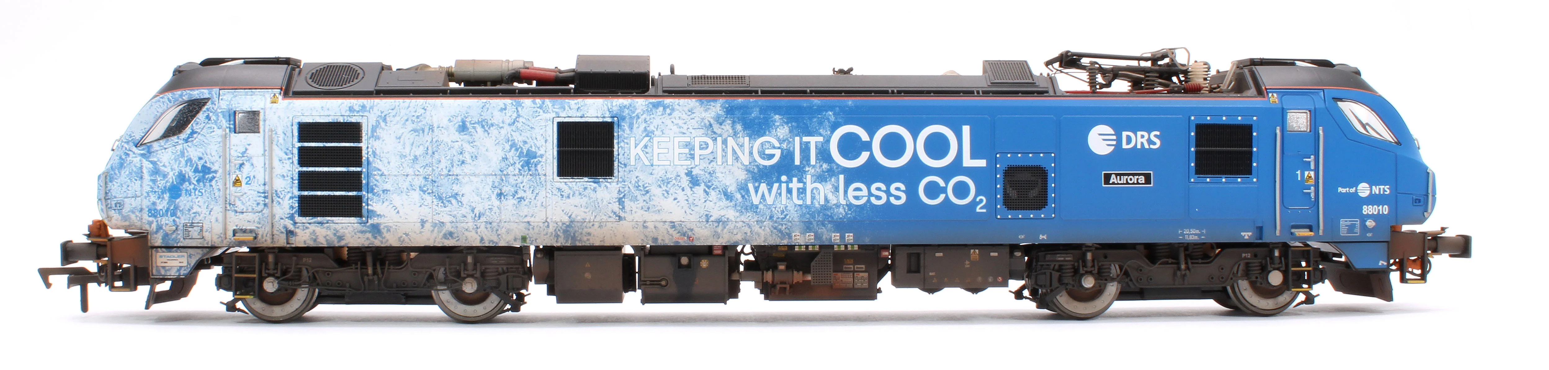 Highly Detailed Premium Weathered Class 88 'Aurora' 88010 DRS Refrigerated Rail Electro-Diesel Locomotive - Image 5
