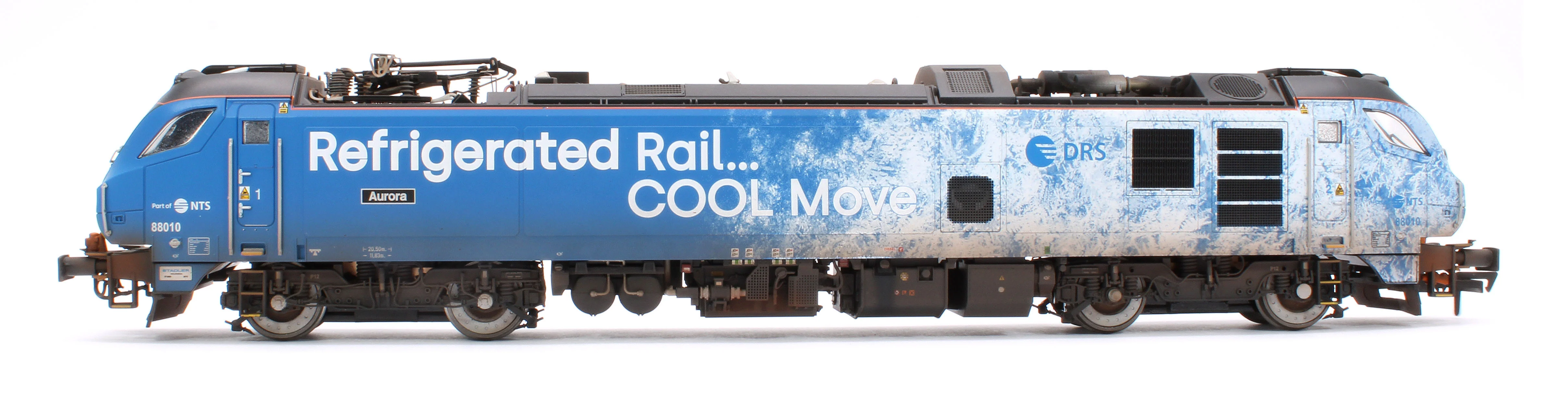 Highly Detailed Premium Weathered Class 88 'Aurora' 88010 DRS Refrigerated Rail Electro-Diesel Locomotive - Image 6