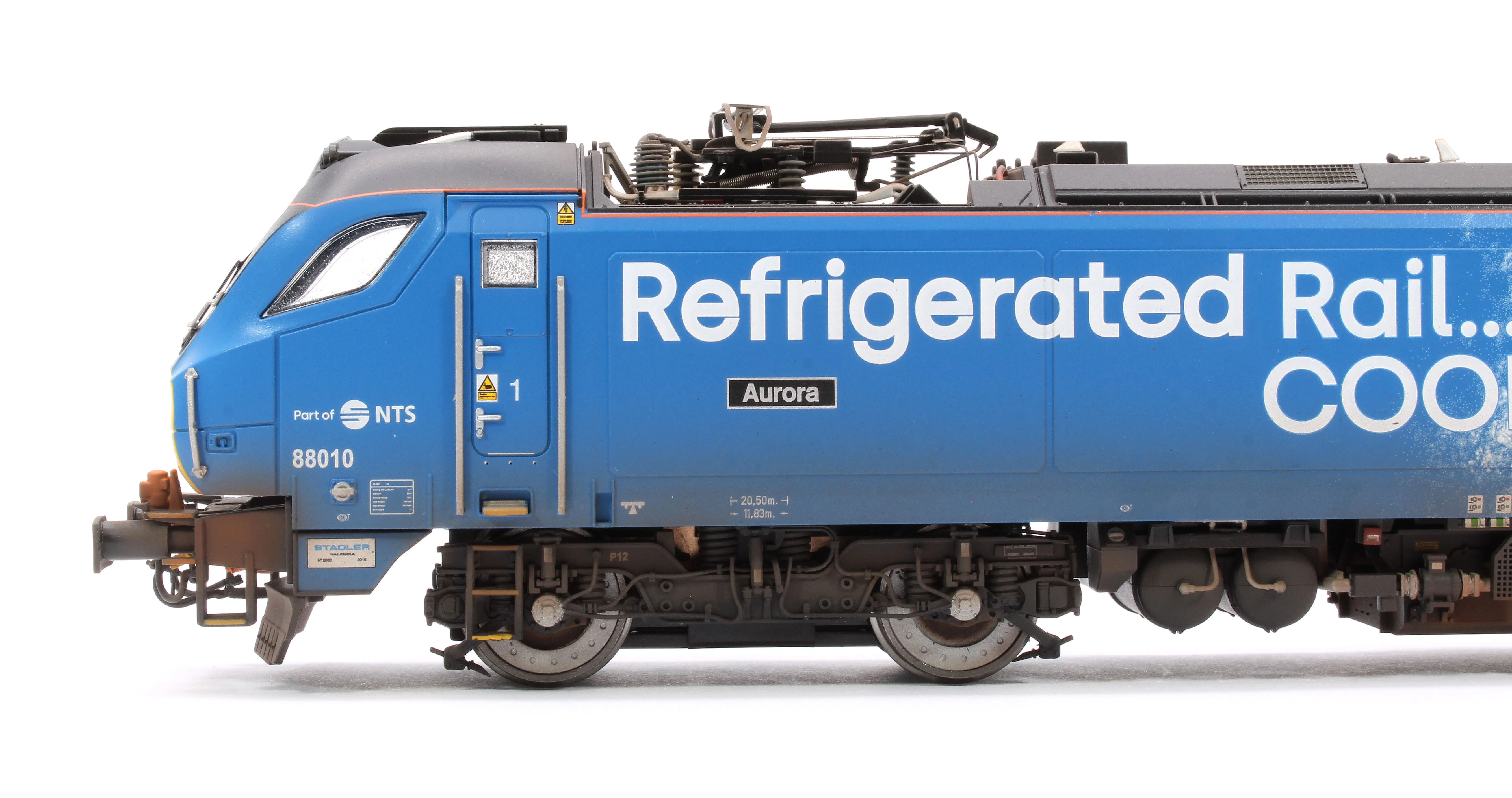 Highly Detailed Premium Weathered Class 88 'Aurora' 88010 DRS Refrigerated Rail Electro-Diesel Locomotive - Image 7