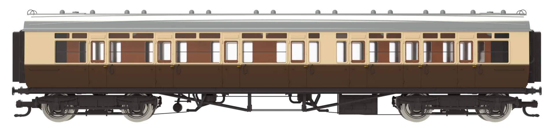 4P-021-202 GWR Corridor Toplight 1930 Chocolate & Cream Twin Cities Composite LH 6944 - Image 2