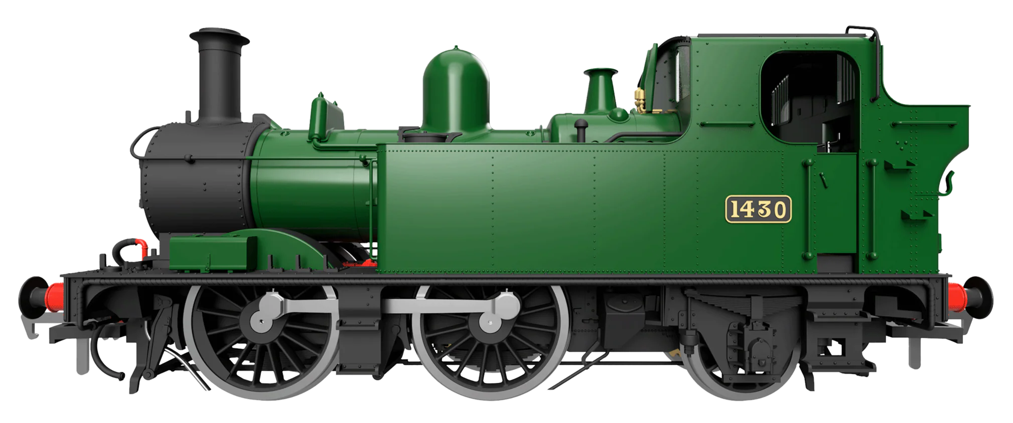 4S-006-022D 14XX Class 0-4-2 1426 BR Green Lined Late Emblem Steam Locomotive - DCC Fitted - Image 10