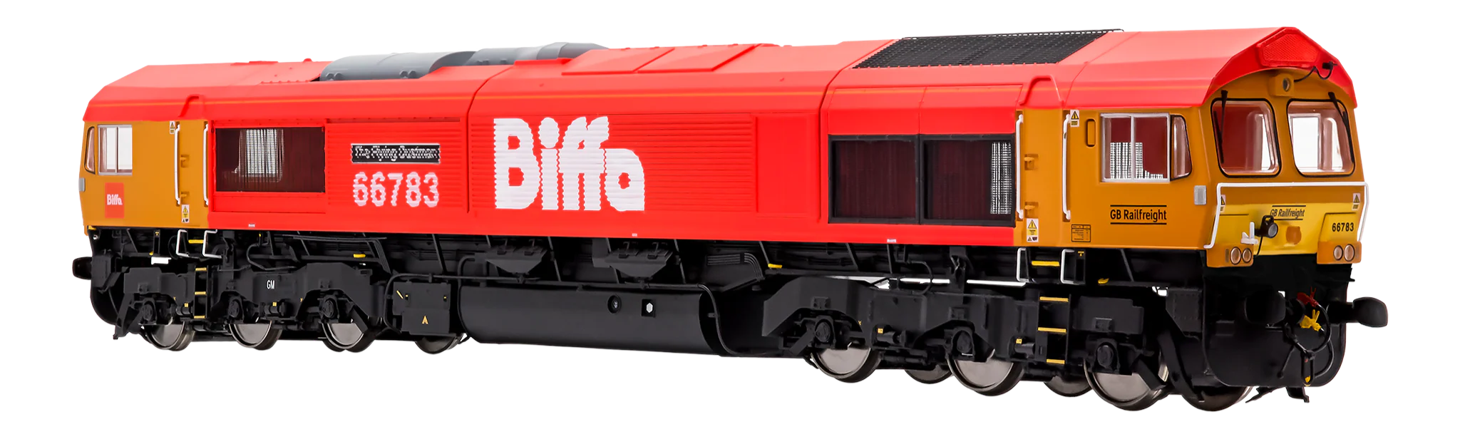 7D-066-006D Class 66 783 GBRF Biffa 'The Flying Dustman' Diesel Locomotive - DCC Fitted - Image 4