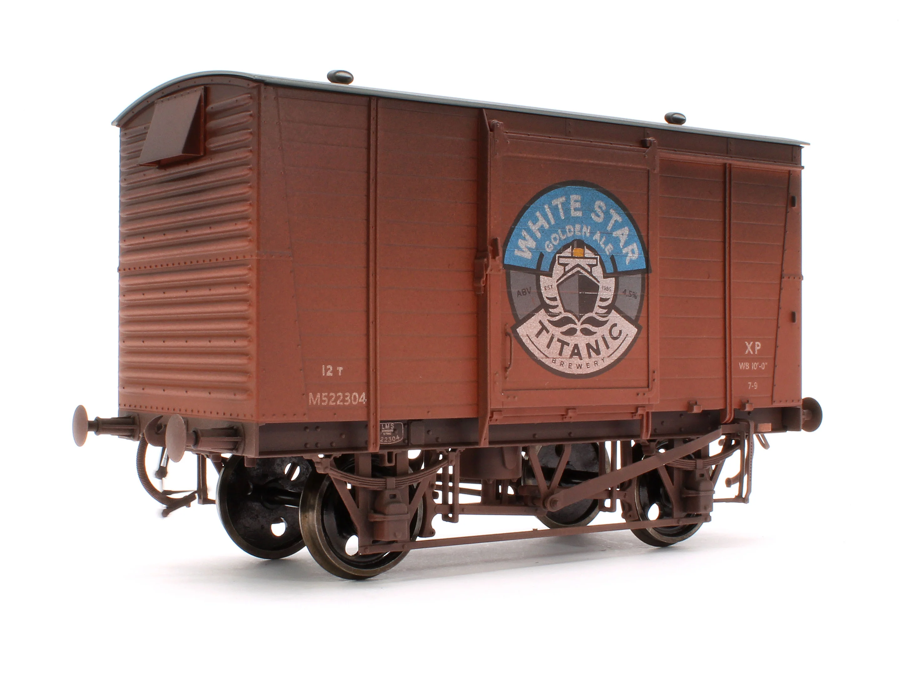 7F-065-006W LMS 12T Van Titanic Brewey White Star Golden Ale No.M522304 - Weathered