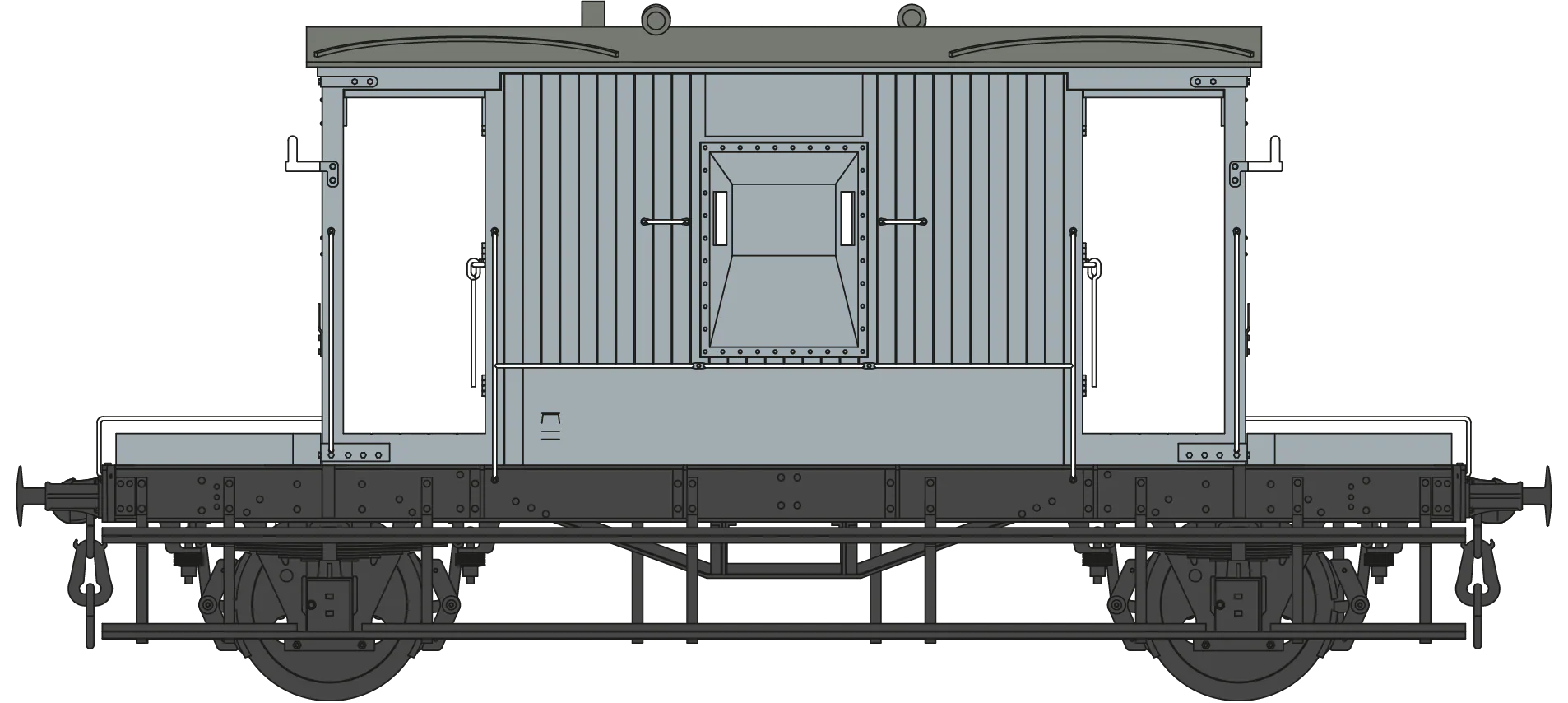 BR 20T Brake Van BR Grey Unnumbered