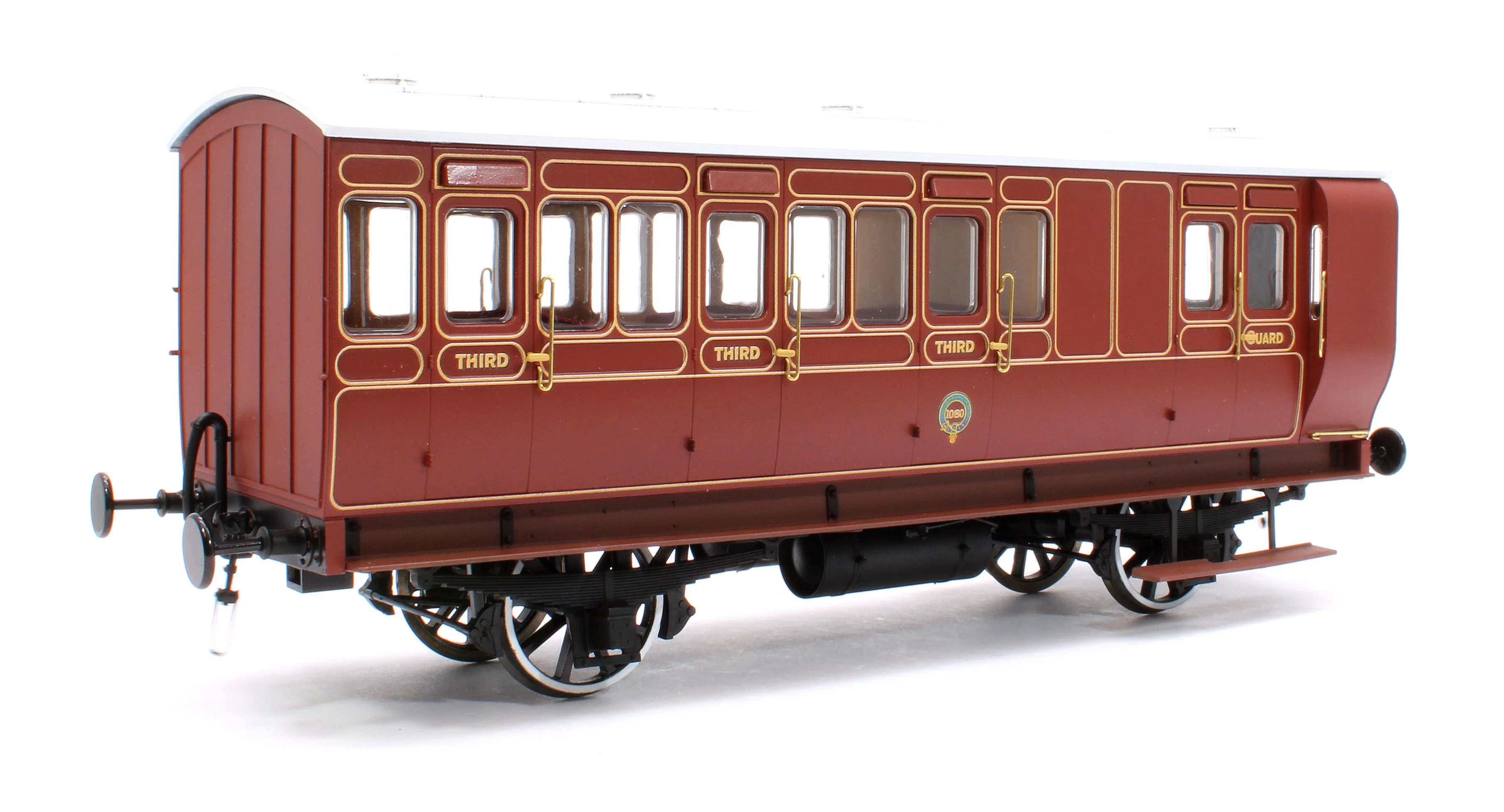 Stroudley 4 Wheel Gas Lit Brake 3rd Lined Brown 891 (Light Bar Fitted) - DCC Fitted - Image 3