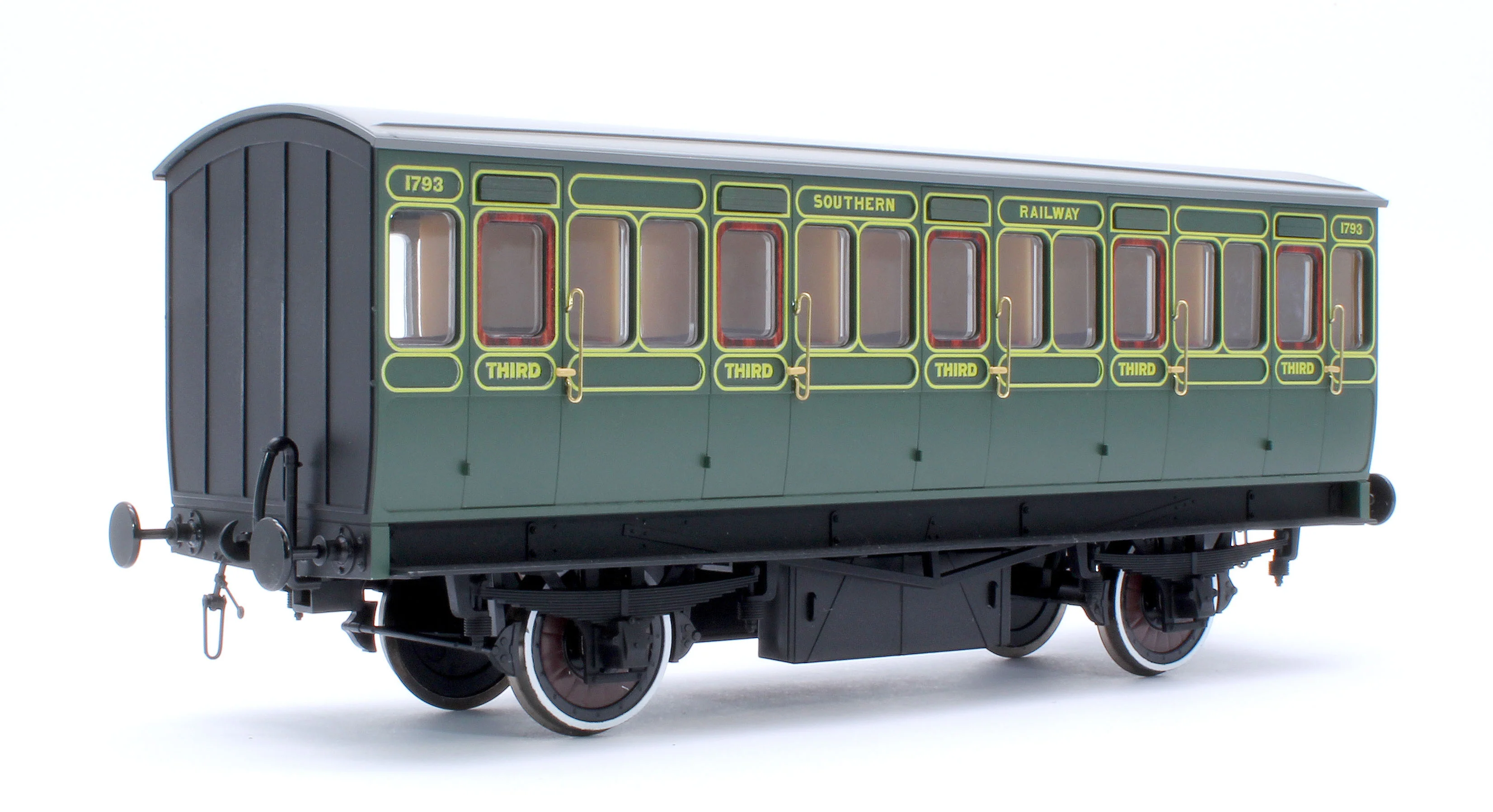 Stroudley 4 Wheel Electrically Lit All 3rd Southern Lined Green 1793 - DCC & Light Bar Fitted - Image 3