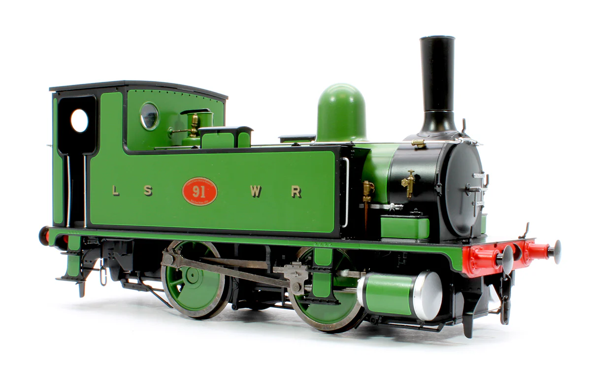 L&SWR B4 0-4-0T Lined Green 91 - Steam Tank Locomotive - Sound Fitted - Image 4