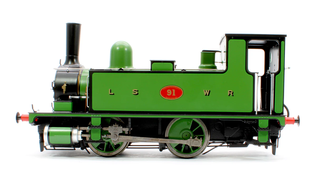 L&SWR B4 0-4-0T Lined Green 91 - Steam Tank Locomotive - Sound Fitted - Image 5
