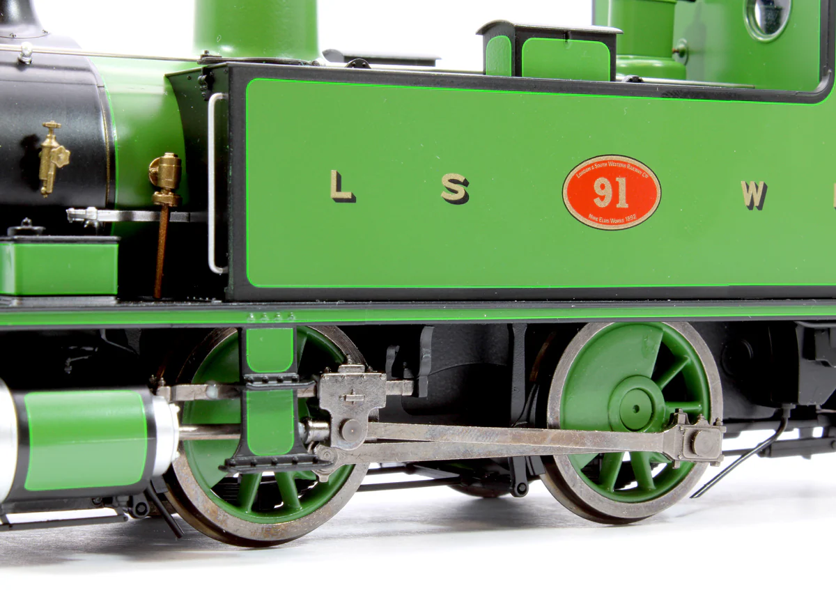 L&SWR B4 0-4-0T Lined Green 91 - Steam Tank Locomotive - Sound Fitted - Image 7