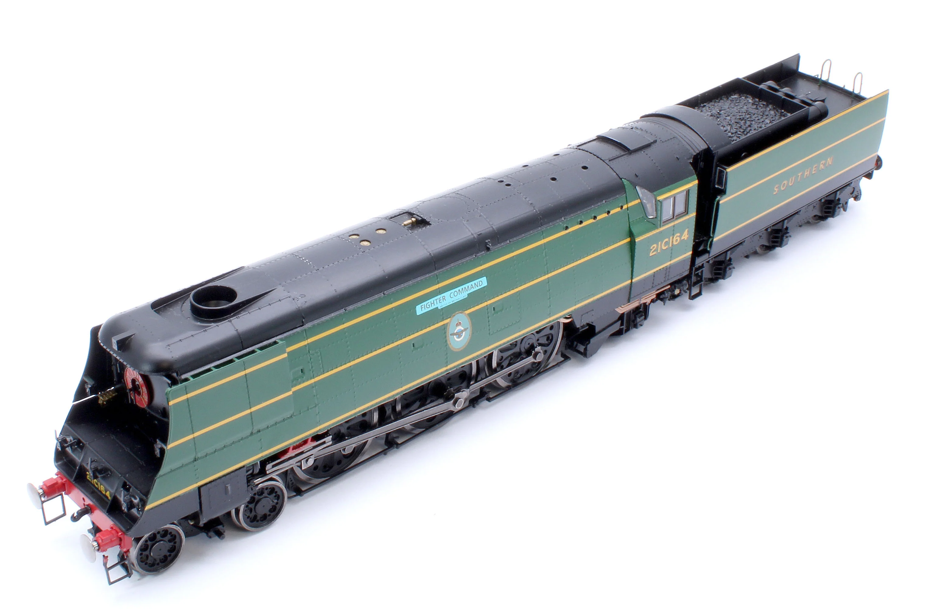 Black Label Battle of Britain Fighter Command 21C164 SR Malachite Green Steam Locomotive - DCC Sound & Smoke - Image 12