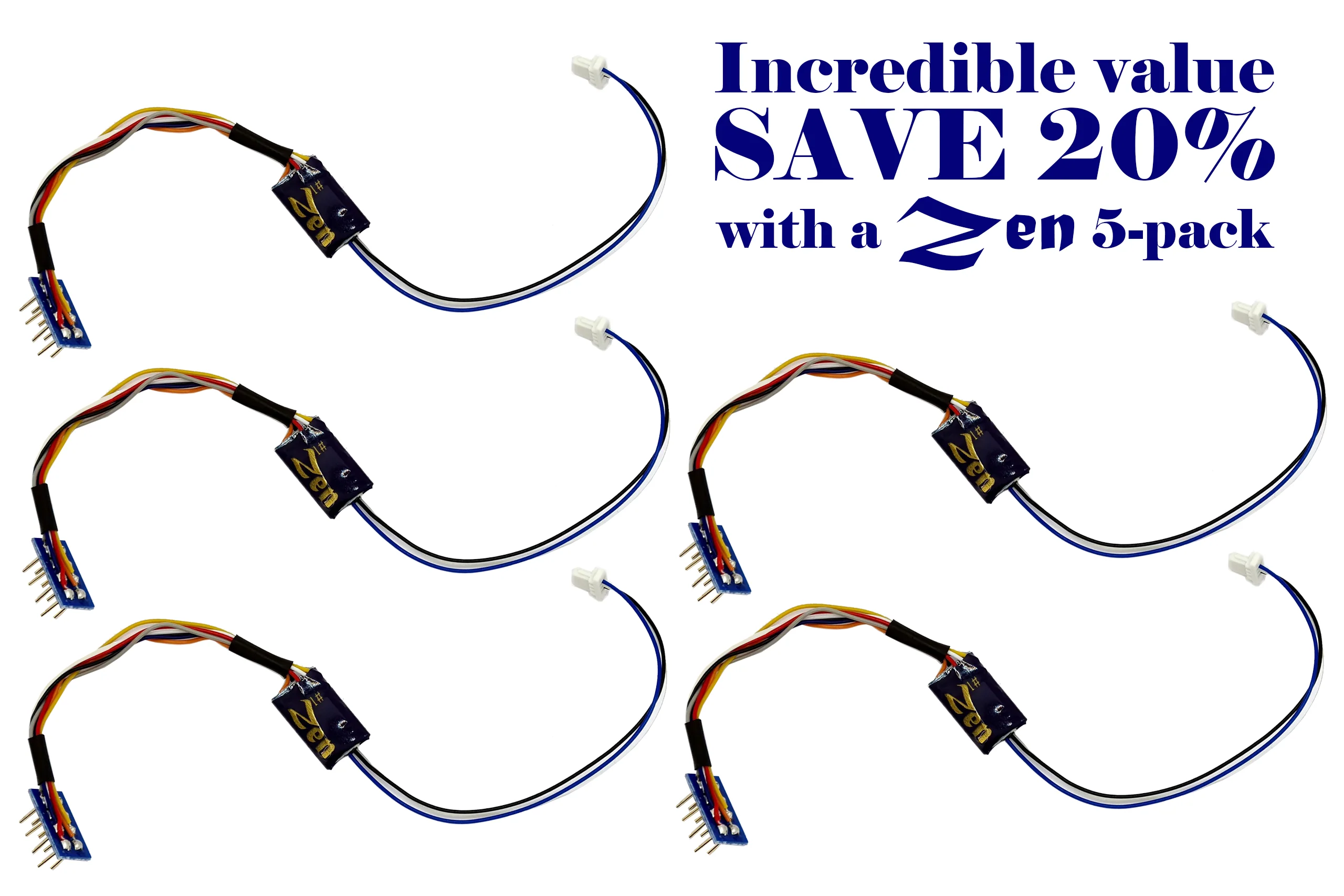 Zen Blue+ Decoder: Super THIN 8 Pin NANO Wired 2 Function (5-pack) - Image 3