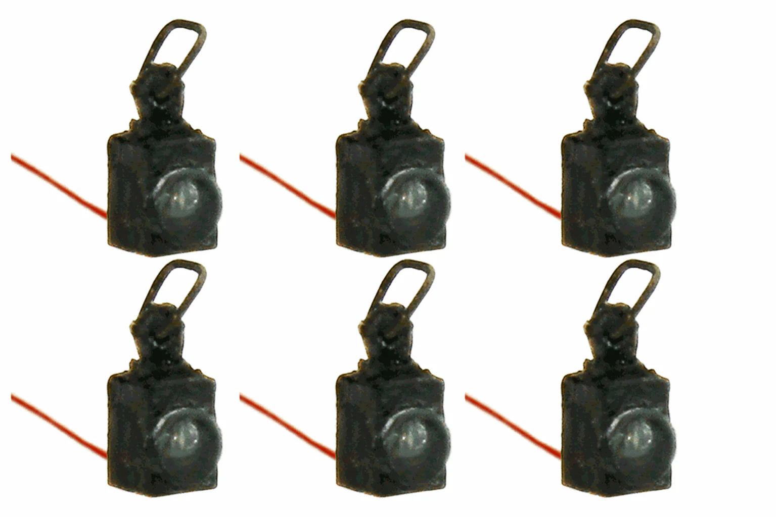 DML-LLBSL Working Shunt Lamps LMS/BR (4mm Scale) Red and White (6 Pack)