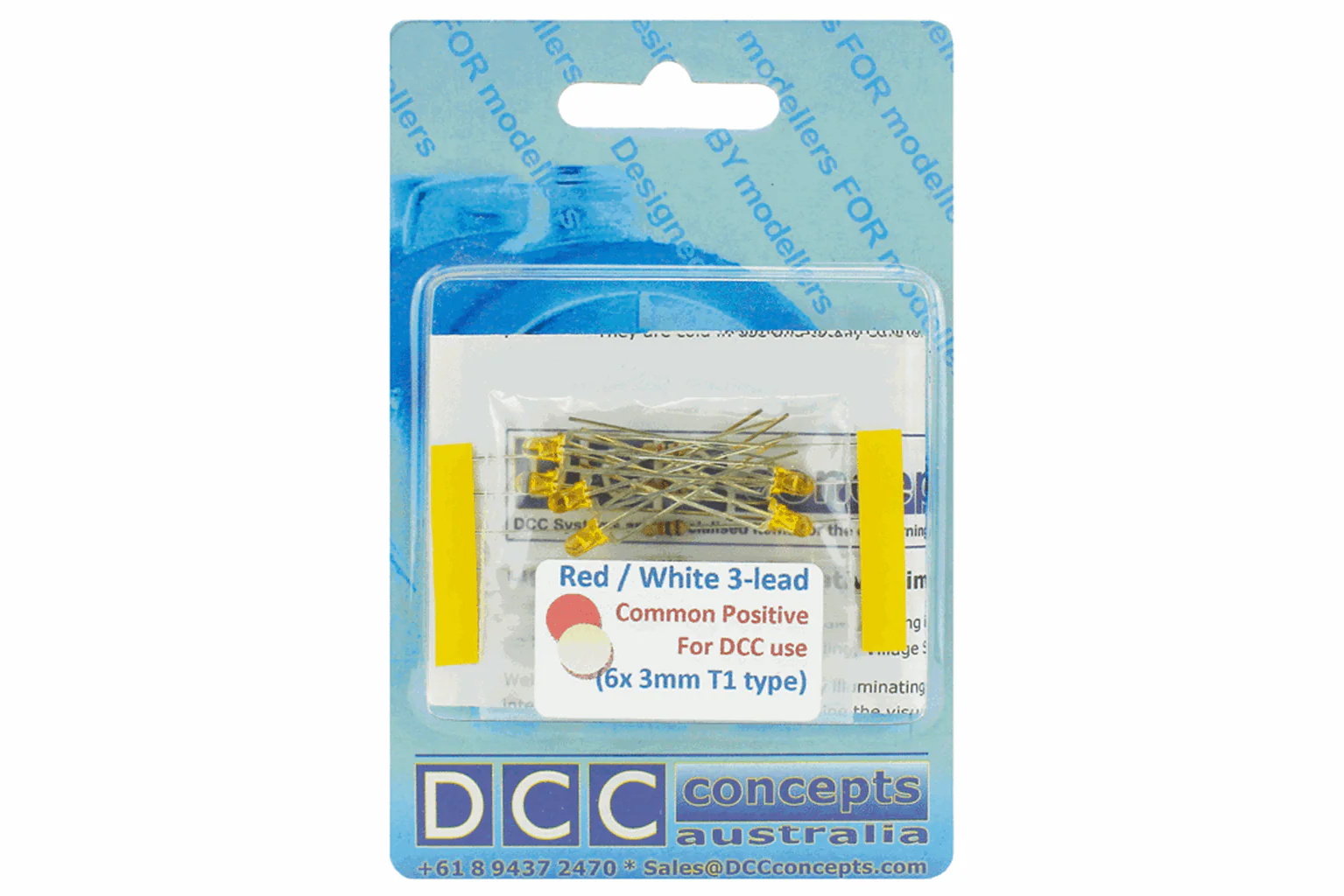 T1 Type Dual Colour 6x 3mm (w/resistors) Prototype White/Red - Image 2