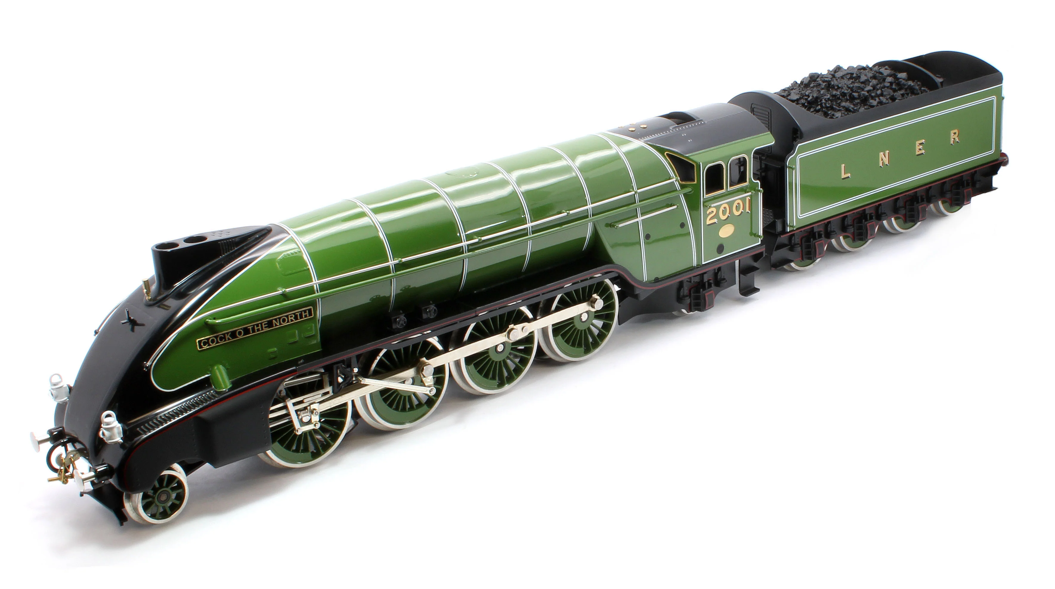 E/36-B1-CN P2 Class Streamlined "Cock O The North" 2-8-2 LNER Lined Apple Green No. 2001 Steam Locomotive - Image 8