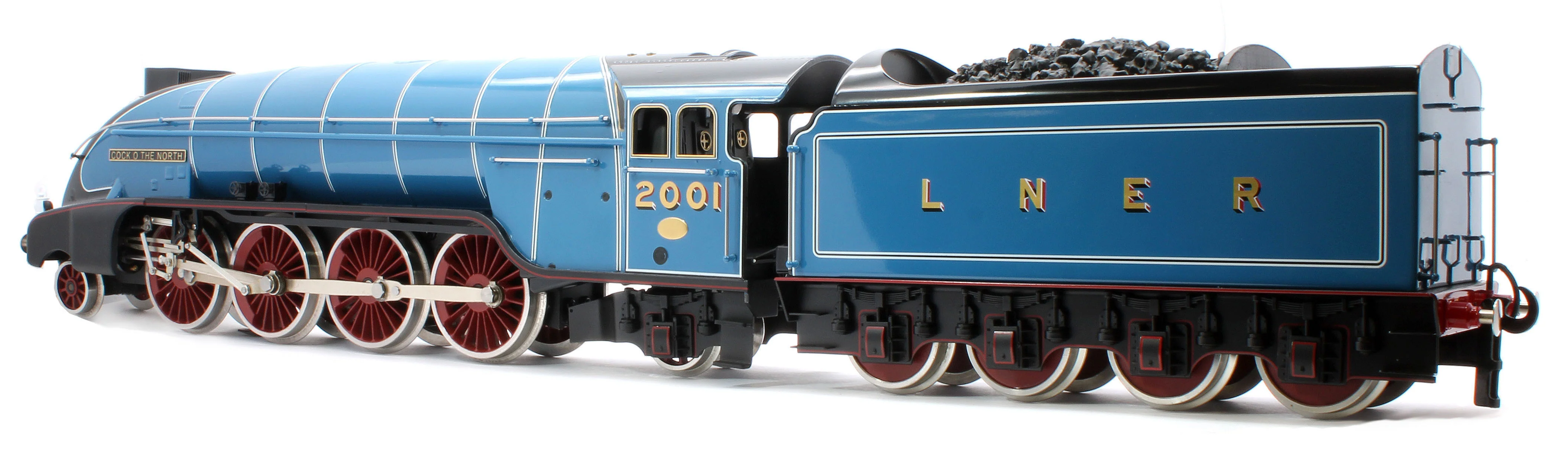 E/36-B2-CN P2 Class Streamlined "Cock O The North" 2-8-2 LNER Garter Blue No. 2001 Steam Locomotive - Image 2