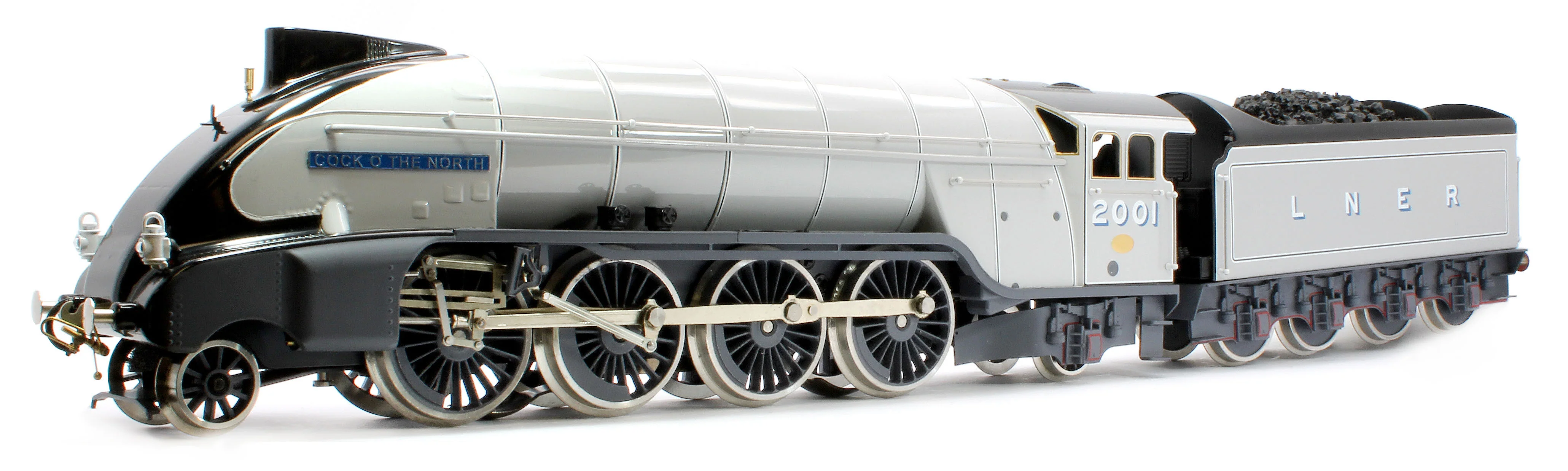 E/36-B3-CN P2 Class Streamlined "Cock O The North" 2-8-2 LNER Two Tone Grey No. 2001 Steam Locomotive
