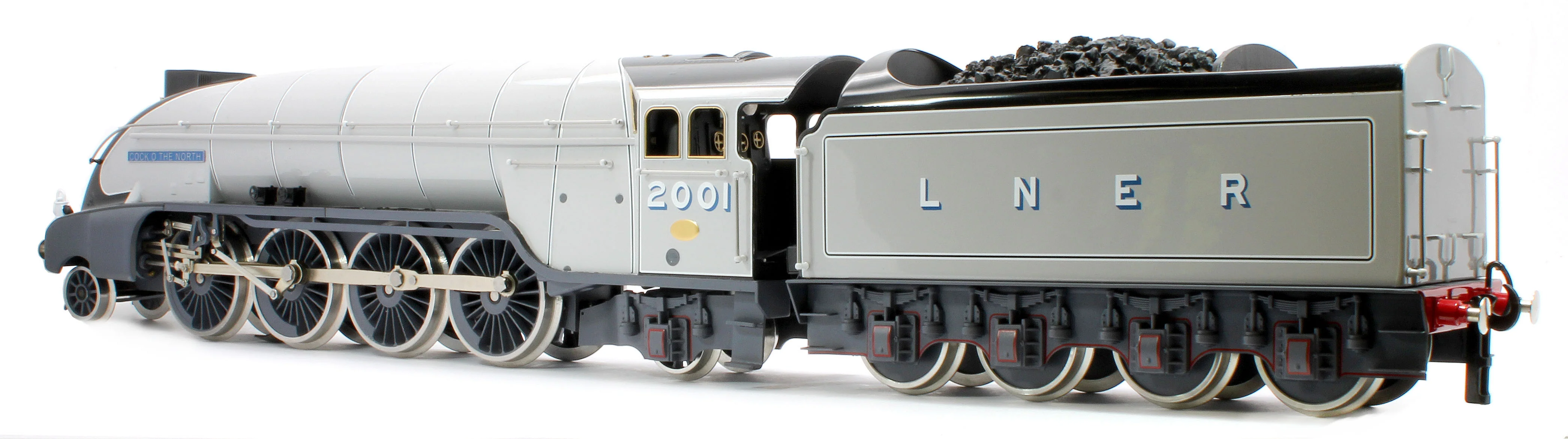 E/36-B3-CN P2 Class Streamlined "Cock O The North" 2-8-2 LNER Two Tone Grey No. 2001 Steam Locomotive - Image 2