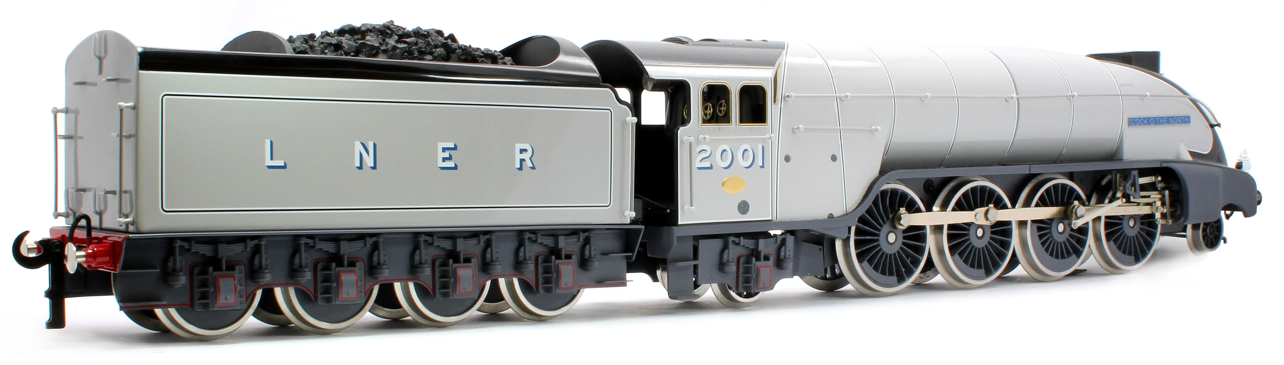E/36-B3-CN P2 Class Streamlined "Cock O The North" 2-8-2 LNER Two Tone Grey No. 2001 Steam Locomotive - Image 3