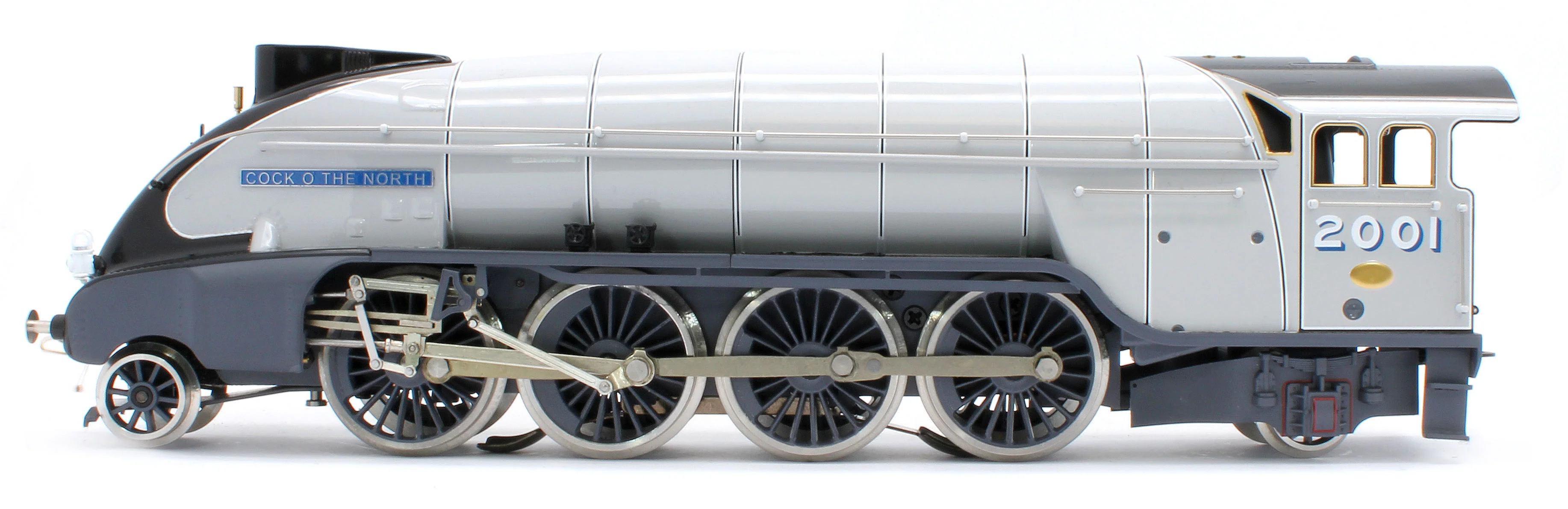 E/36-B3-CN P2 Class Streamlined "Cock O The North" 2-8-2 LNER Two Tone Grey No. 2001 Steam Locomotive - Image 5