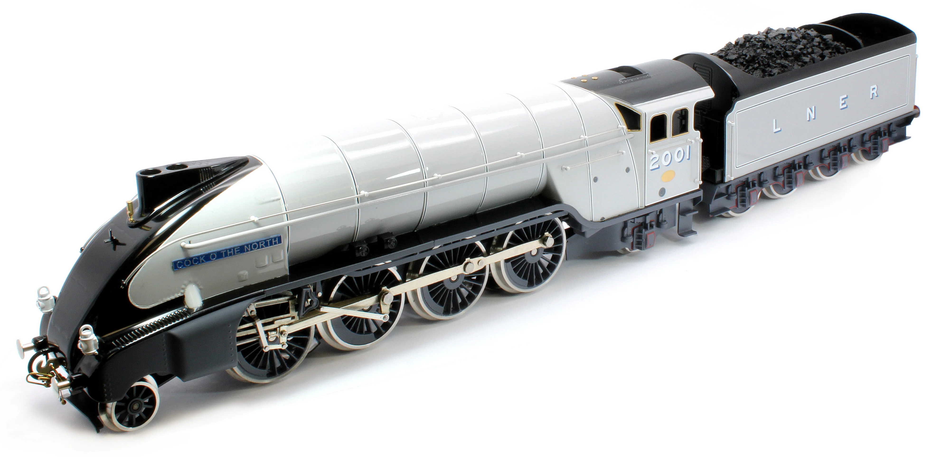 E/36-B3-CN P2 Class Streamlined "Cock O The North" 2-8-2 LNER Two Tone Grey No. 2001 Steam Locomotive - Image 7