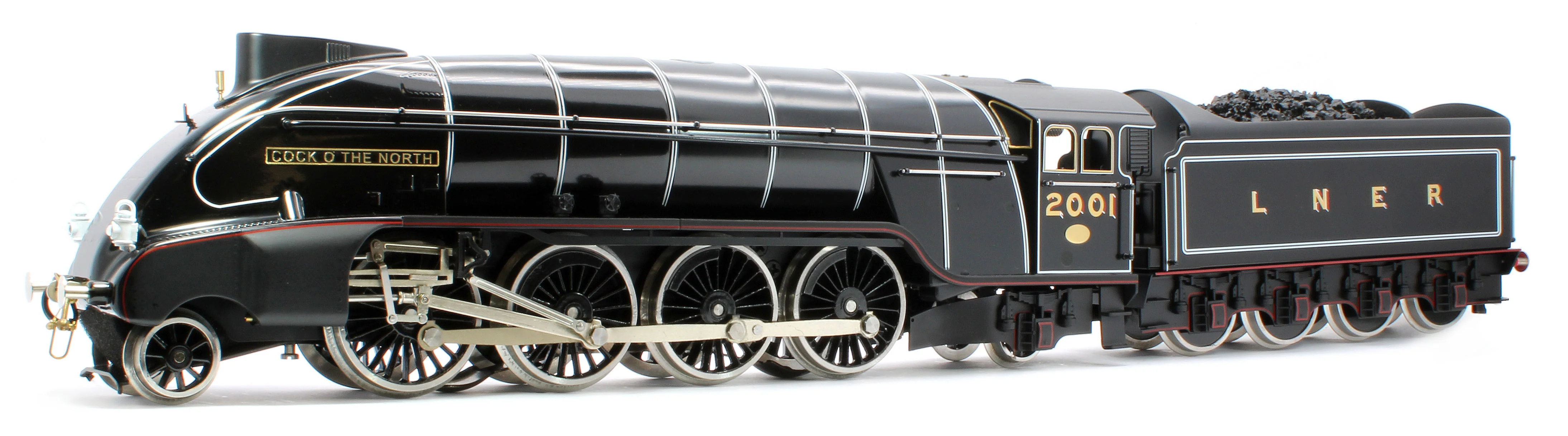 E/36-B4-CN P2 Class Streamlined "Cock O The North" 2-8-2 LNER Lined Gloss Black No. 2001 Steam Locomotive