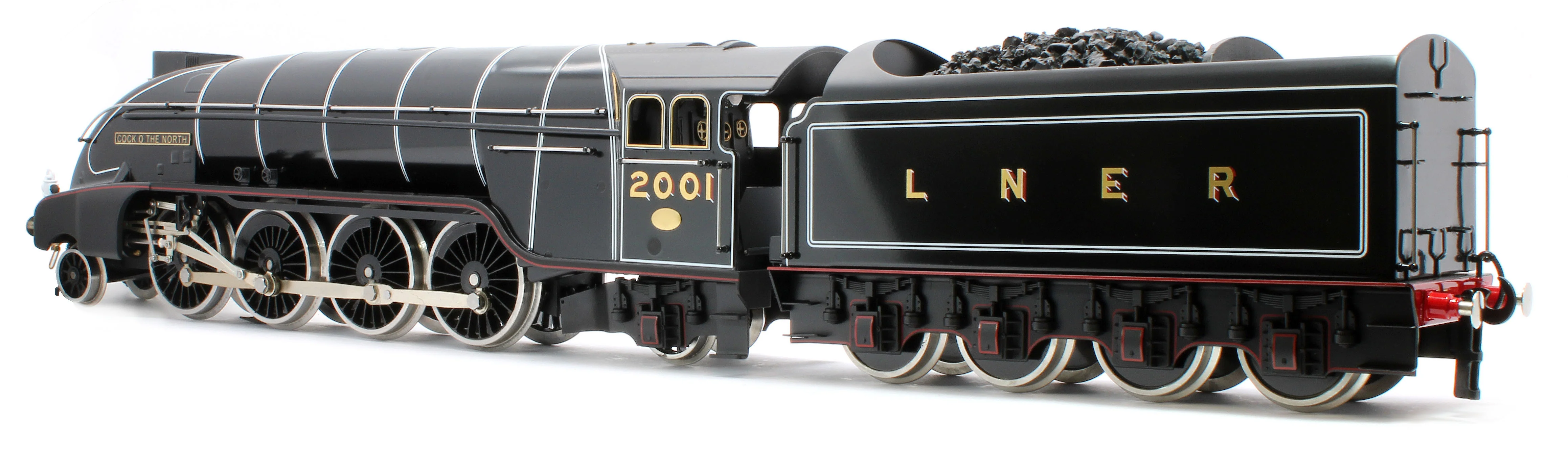 E/36-B4-CN P2 Class Streamlined "Cock O The North" 2-8-2 LNER Lined Gloss Black No. 2001 Steam Locomotive - Image 2